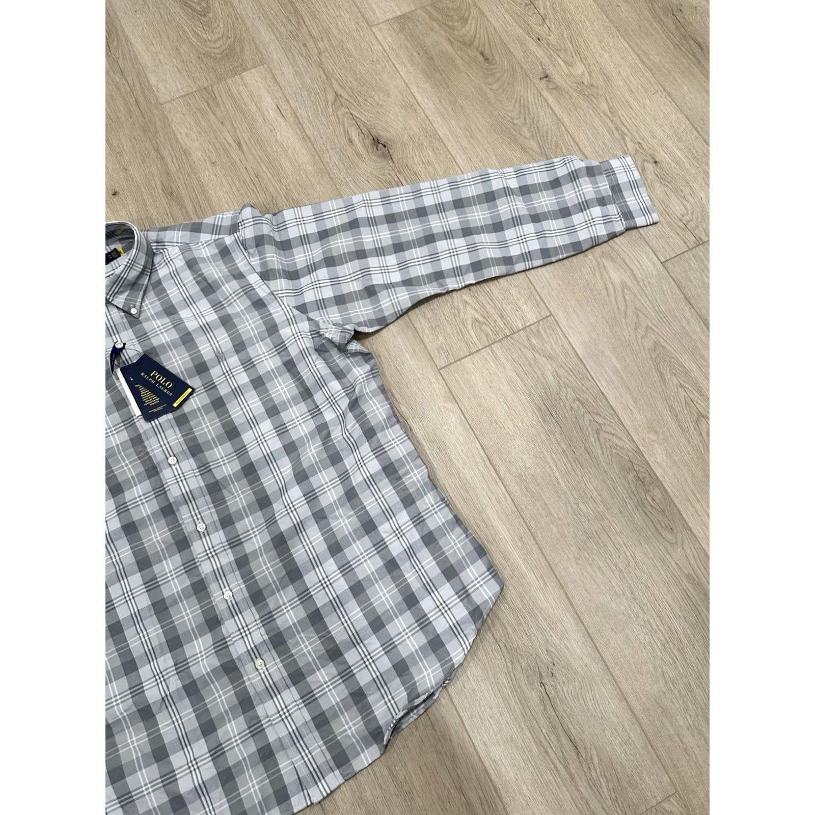 Polo Ralph Lauren Polo Ralph Lauren Performance Shirt Men XL Grey Multi Classic Fit NWT Button-Up Long Sleeve Shirt Size US XL / EU 56 / 4 - 2 Thumbnail