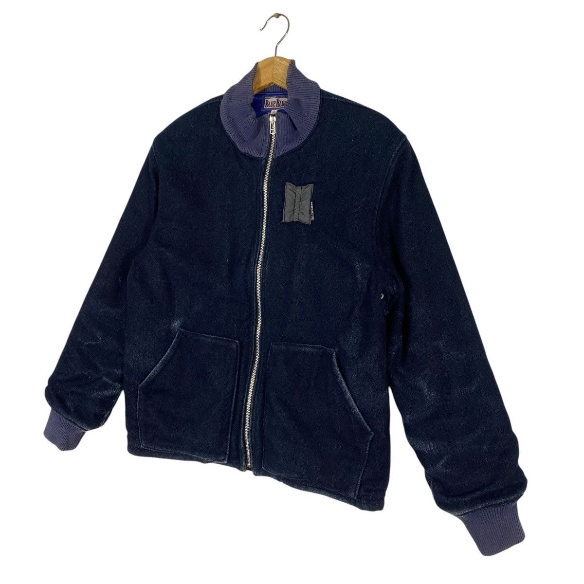 Blue Blue Japan × Indigo × Japan Blue Vintage Blue Blue H.Ranch Market Indigo MA-1 Wool Zipper Size US M / EU 48-50 / 2 - 2 Thumbnail