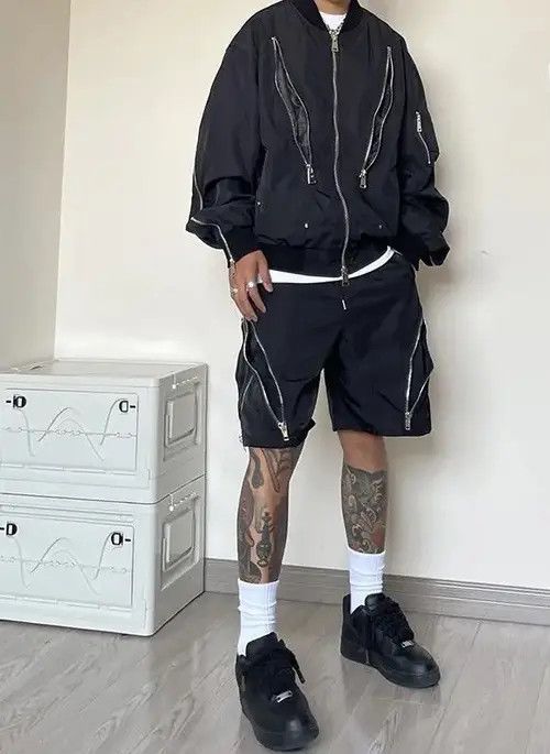 Japanese Brand Streetwear Zipper Retro Design Shorts Y2k Size US 30 / EU 46 - 4 Thumbnail