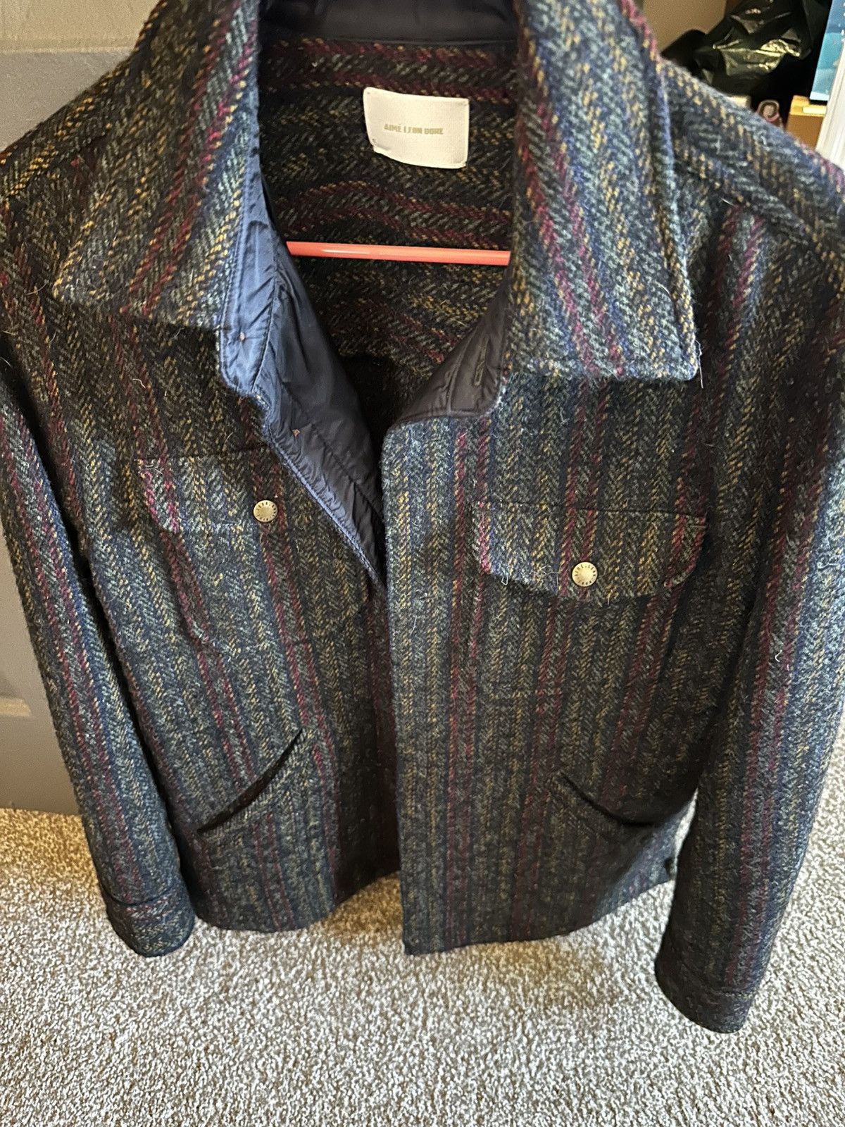 Multicolored Wool Coat -ALD
