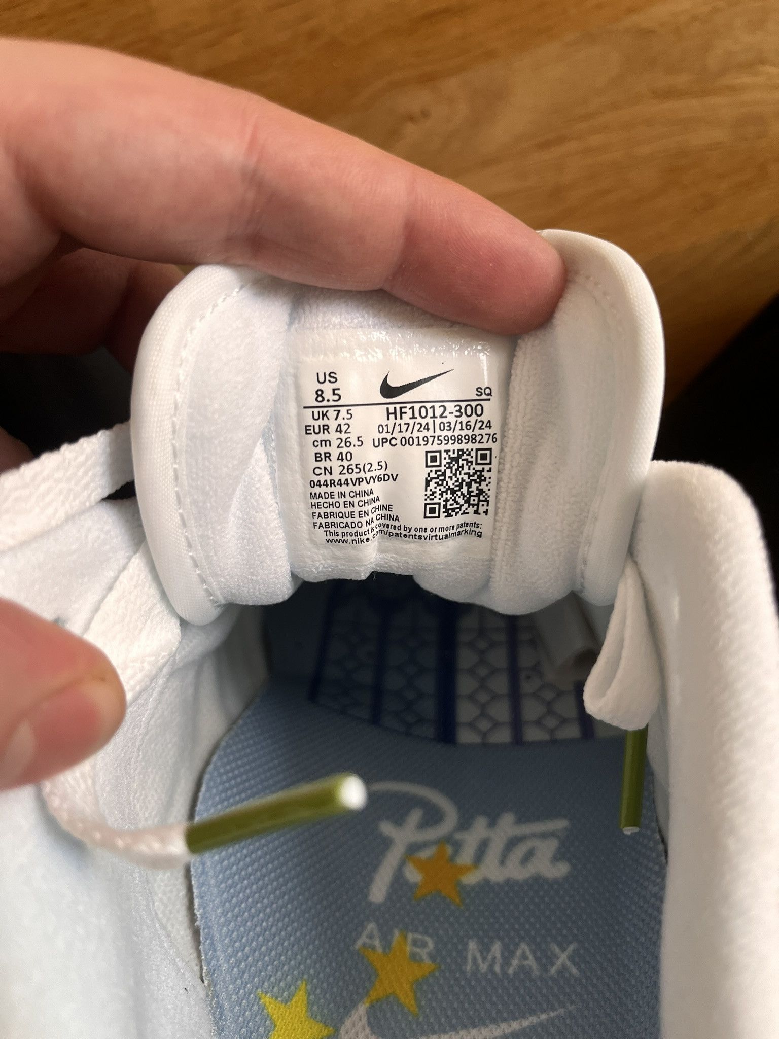 Nike Nike Air Max 1 x Patta 20th Anniversary Chlorophyll US8.5 Size US 8.5 / EU 41-42 - 8 Thumbnail