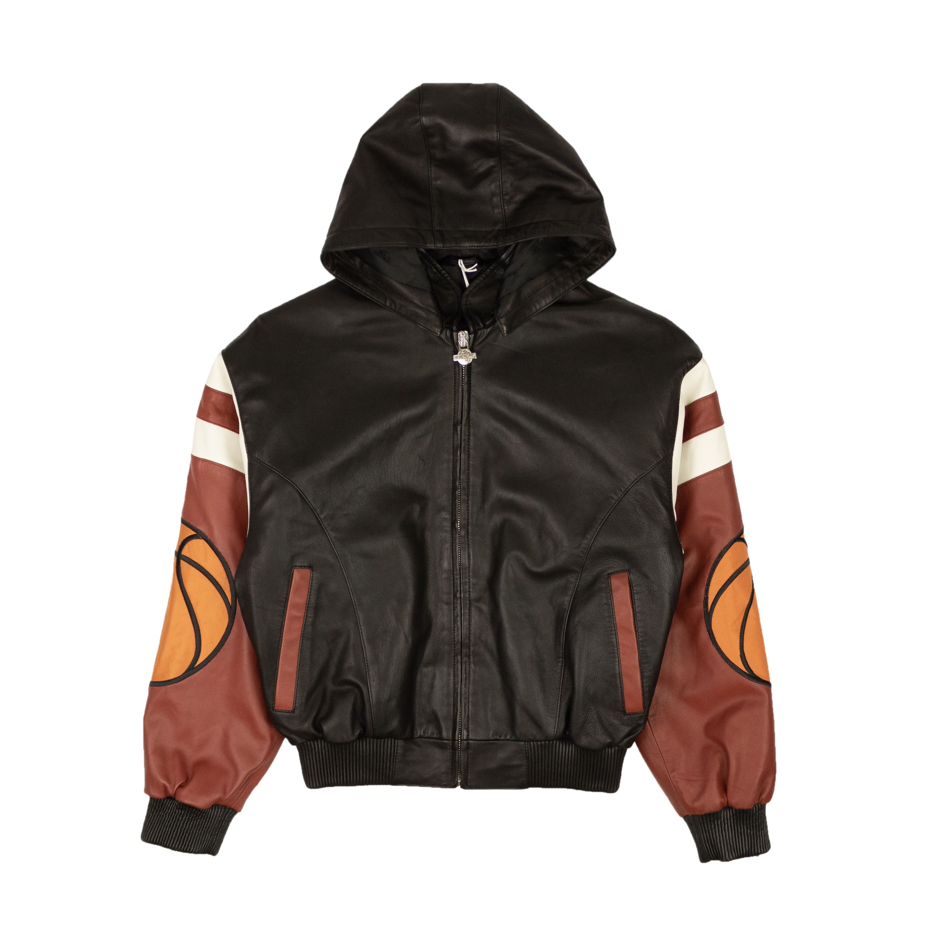 image of Just Don Lightweight Leather Jacket Size M, Men's