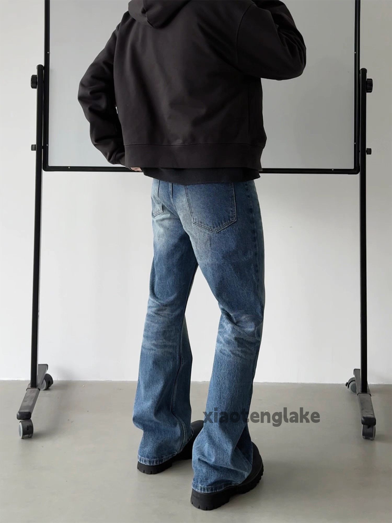 Jean × Vintage Washed faded cleanfit yuppie bootcut grunge flared jeans Size US 32 / EU 48 - 5 Thumbnail
