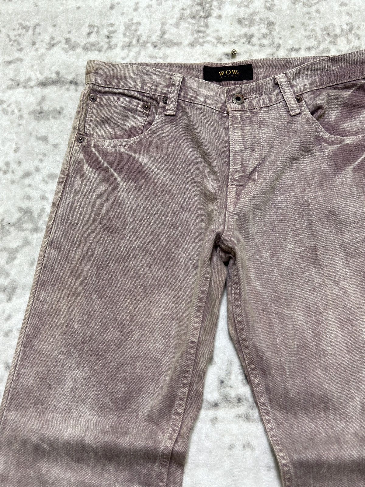 If Six Was Nine Vintage Flared WOW Jeans Acid Wash Purple Denim Size US 30 / EU 46 - 4 Thumbnail