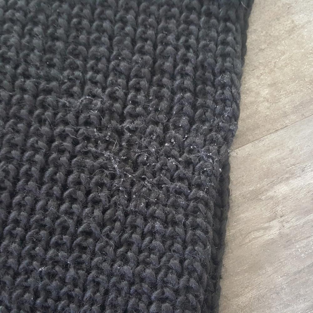 Designer Black Classic Braided Infinity Scarf Size ONE SIZE - 4 Thumbnail