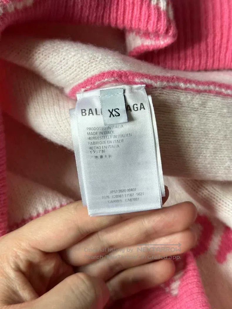 Balenciaga Balenciaga Pink Barrage Sweater Size US XS / EU 42 / 0 - 4 Thumbnail