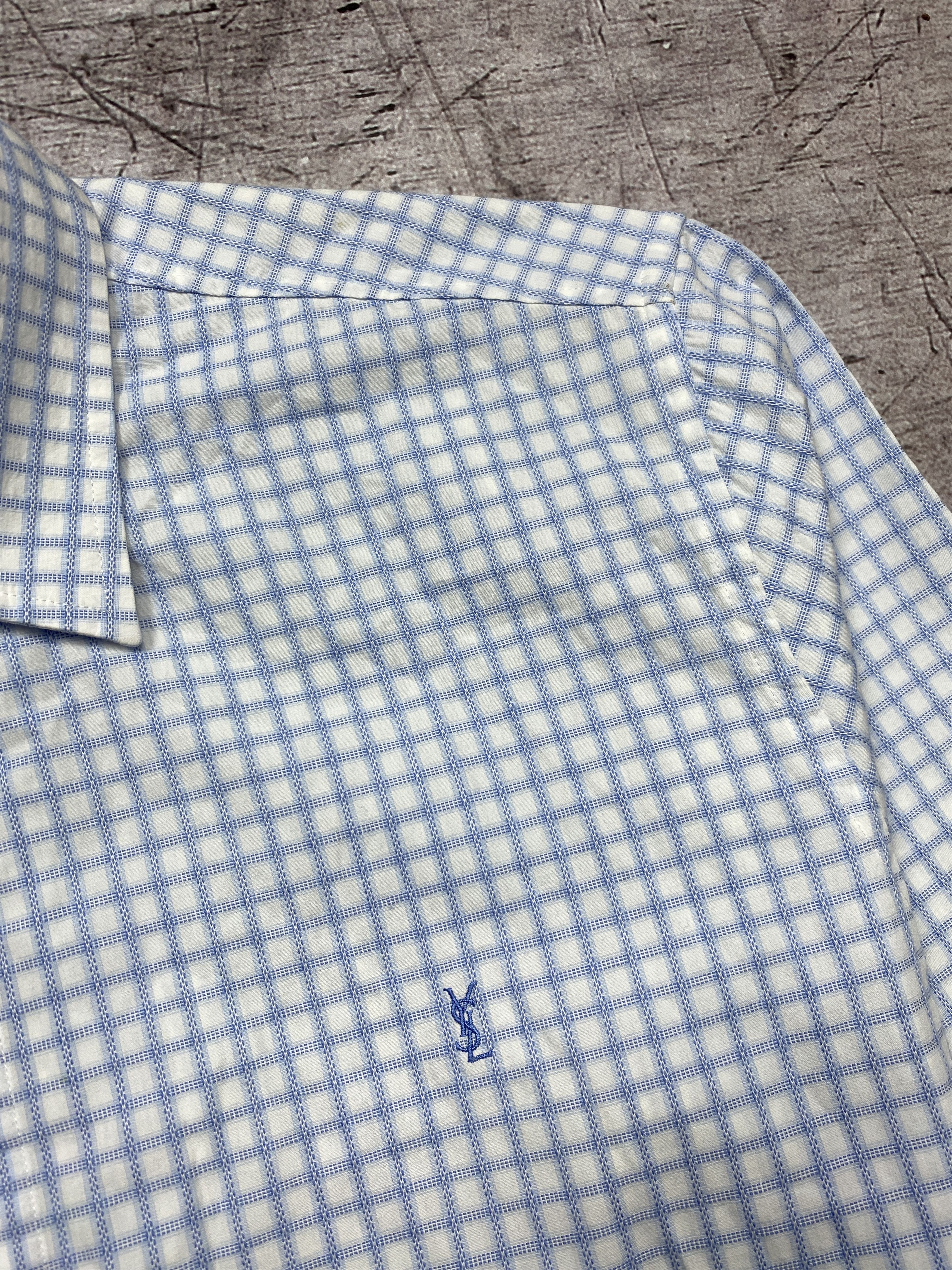Yves Saint Laurent Yves Saint Laurent Vintage Mens Short Sleeve Shirt YSL Size US L / EU 52-54 / 3 - 3 Thumbnail
