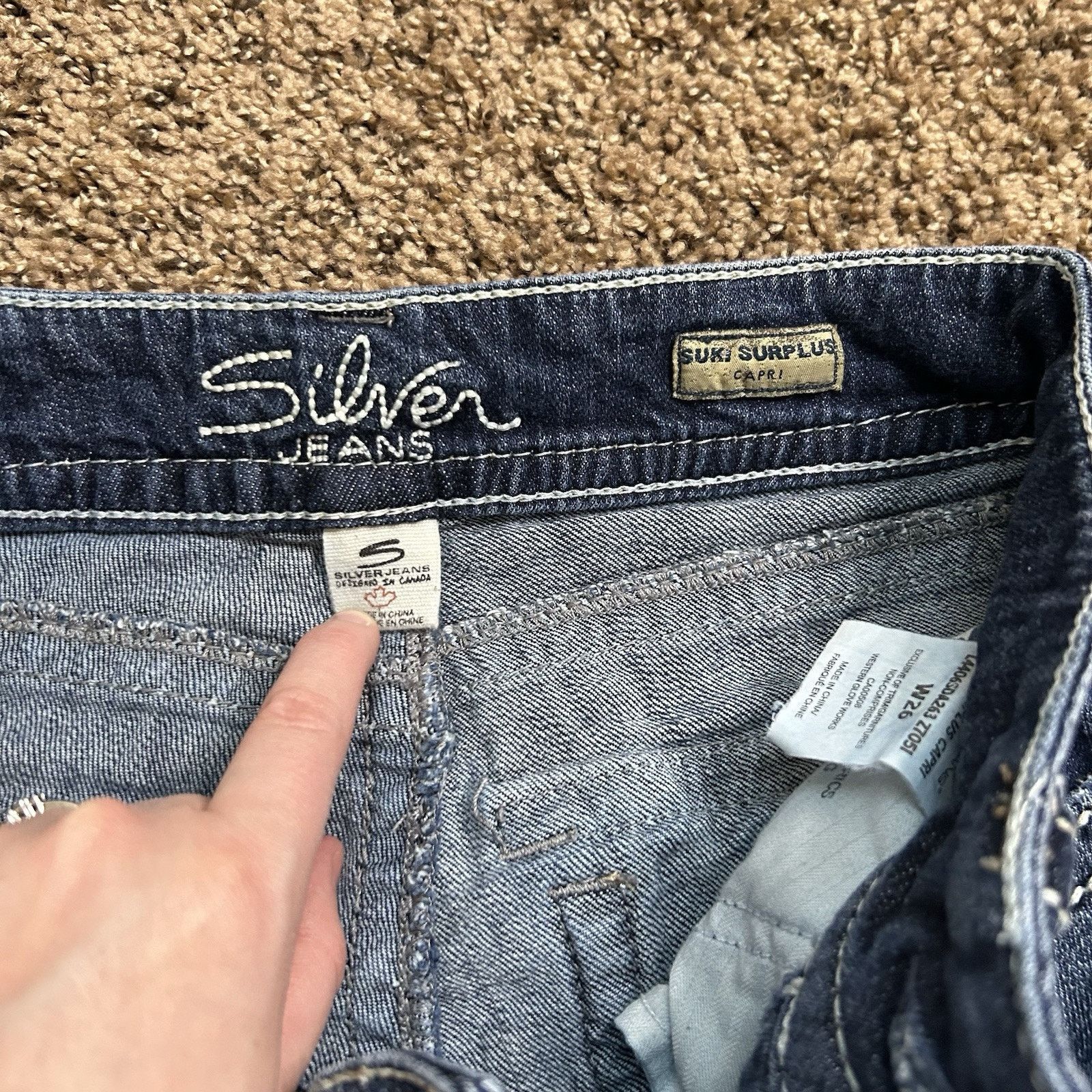 Silver Jeans Co. Silver Suki Surplus Capris Low-Rise Denim Jeans Size 26 Size 26" / US 2 / IT 38 - 4 Thumbnail