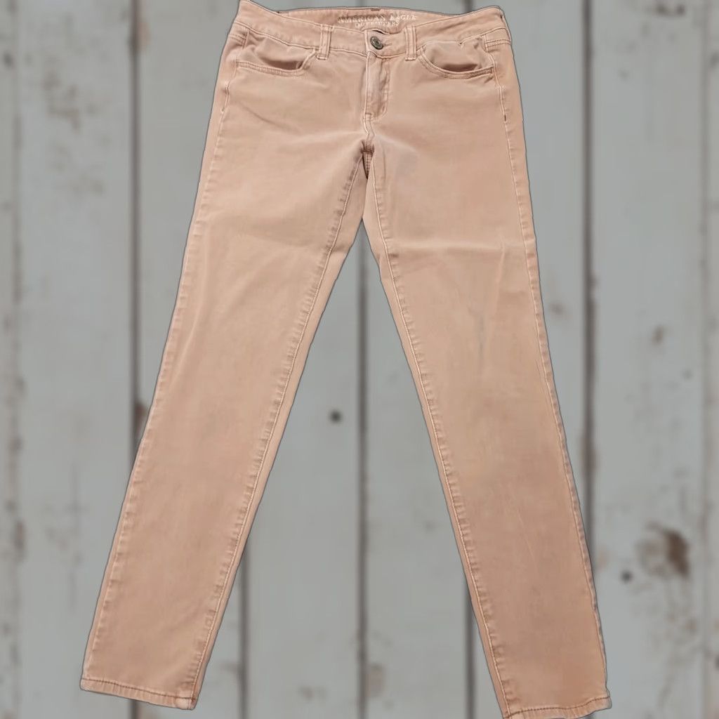 American Eagle Outfitters American Eagle Jegging Womens 8 Regular 360 Super Stretch AEO Sateen X4 Pink Jeans Slim 5-Pocket Womens Size 30" / US 8 / IT 44 - 1 Thumbnail