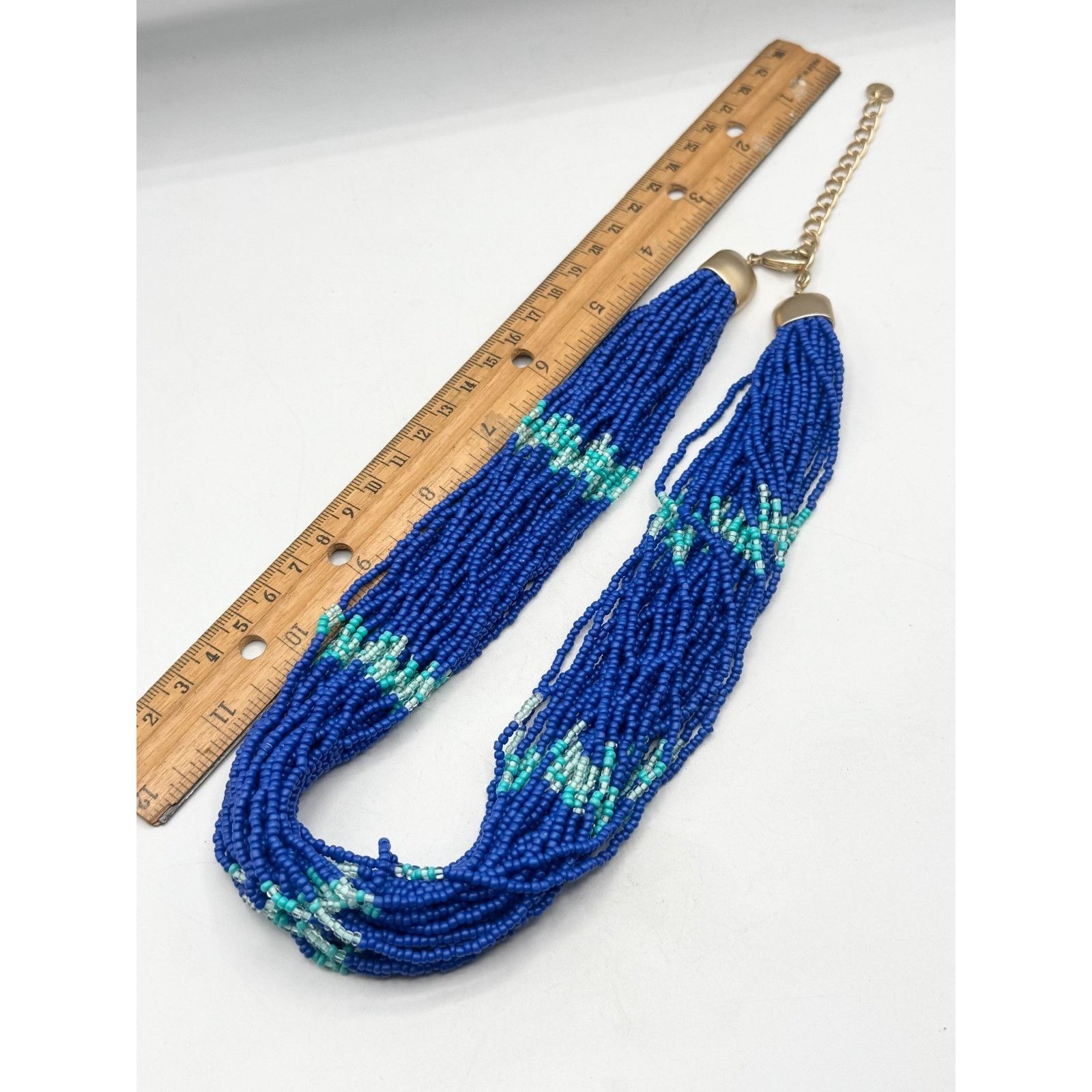Talbots Talbots blue seed bead multi strand necklace Size ONE SIZE - 4 Thumbnail