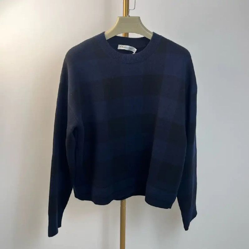 Dior Dior Blue Cashmere Sweater for Women 0089 Size L / US 10 / IT 46 - 1 Thumbnail