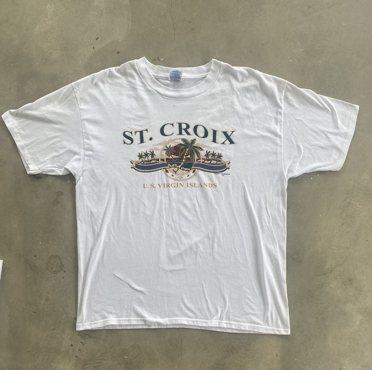 Hanes × Vintage VINTAGE HANES ST.CROIX SINGLE STICH TEE Size US XL / EU 56 / 4 - 1 Thumbnail