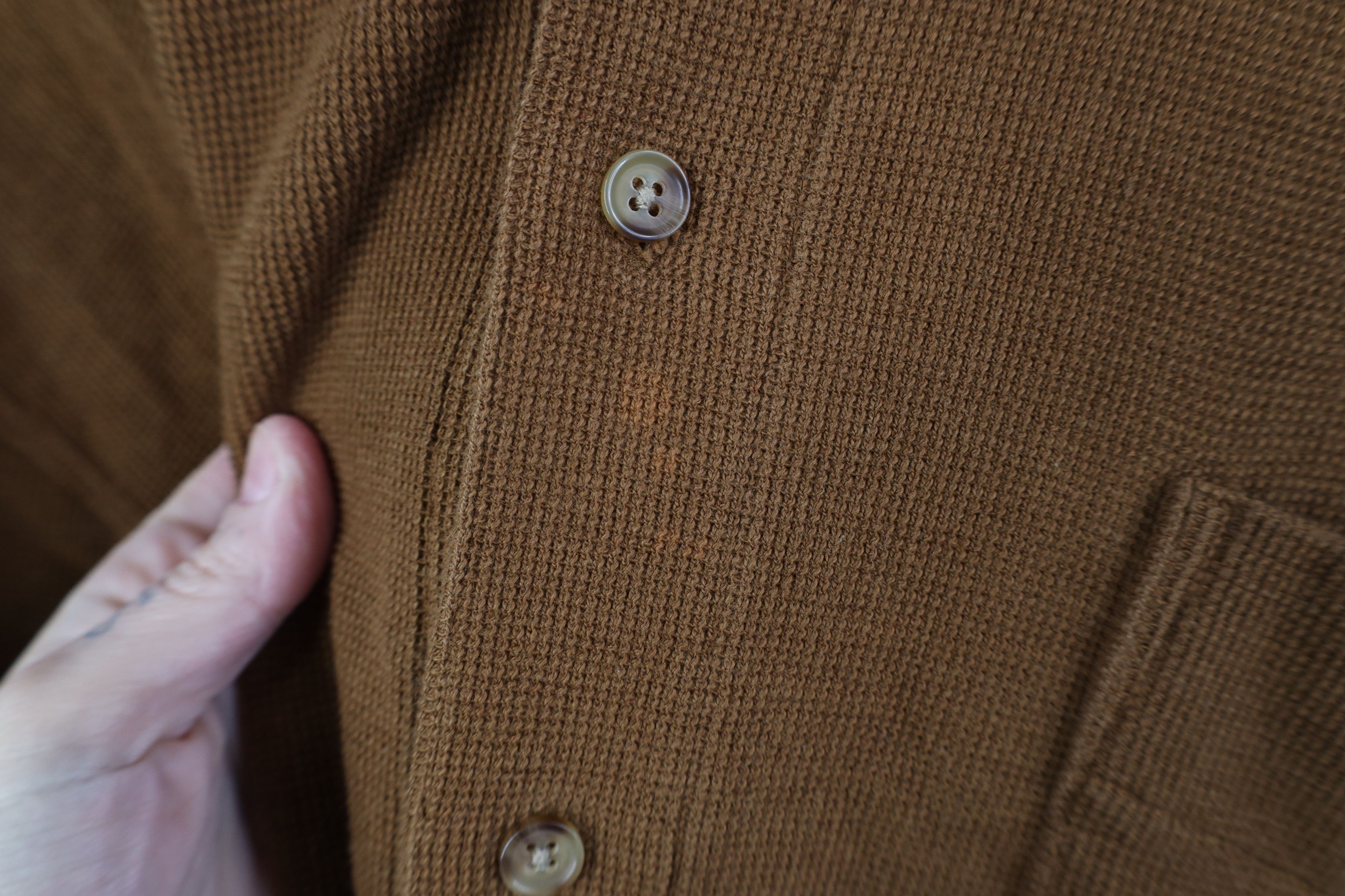 Eddie Bauer Vintage 90s Eddie Bauer Thermal Knit Collared Button Shirt Size US L / EU 52-54 / 3 - 4 Thumbnail