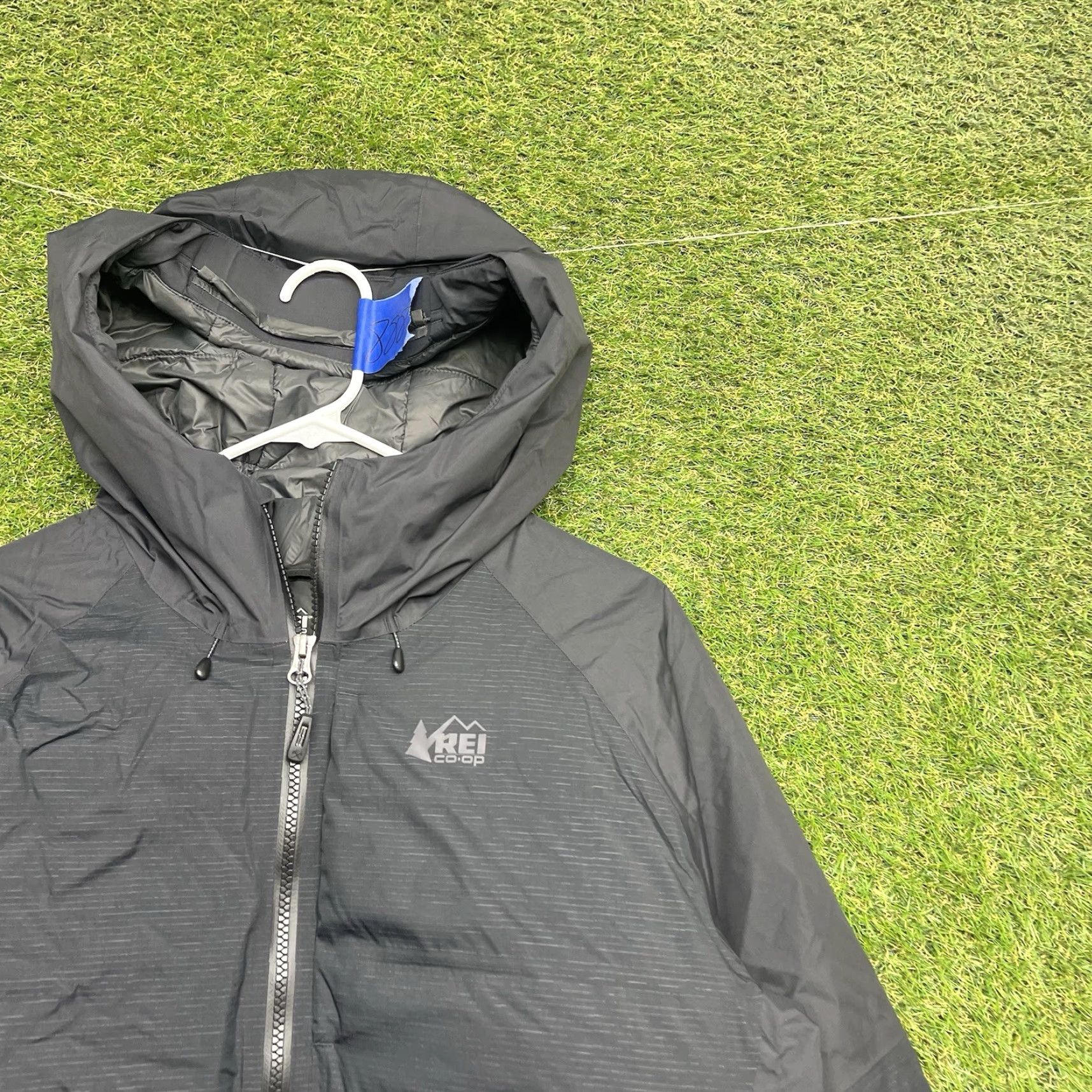 Vintage REI Co-op Jacket Womens XL Black Stormhenge 850 Down Waterproof Hooded Coat Hike Jacket Size XL / US 12-14 / IT 48-50 - 3 Thumbnail