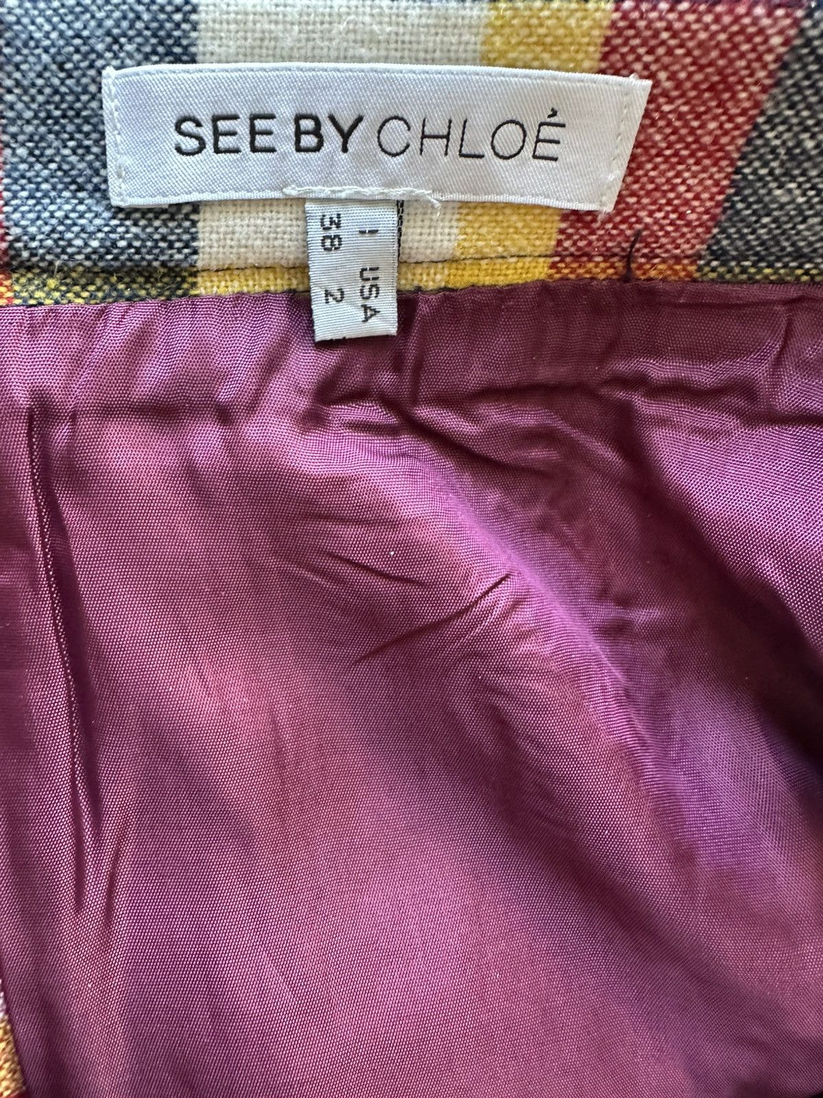 See by Chloe See by Chloe Plaid Skirt Size 26" / US 2 / IT 38 - 7 Thumbnail