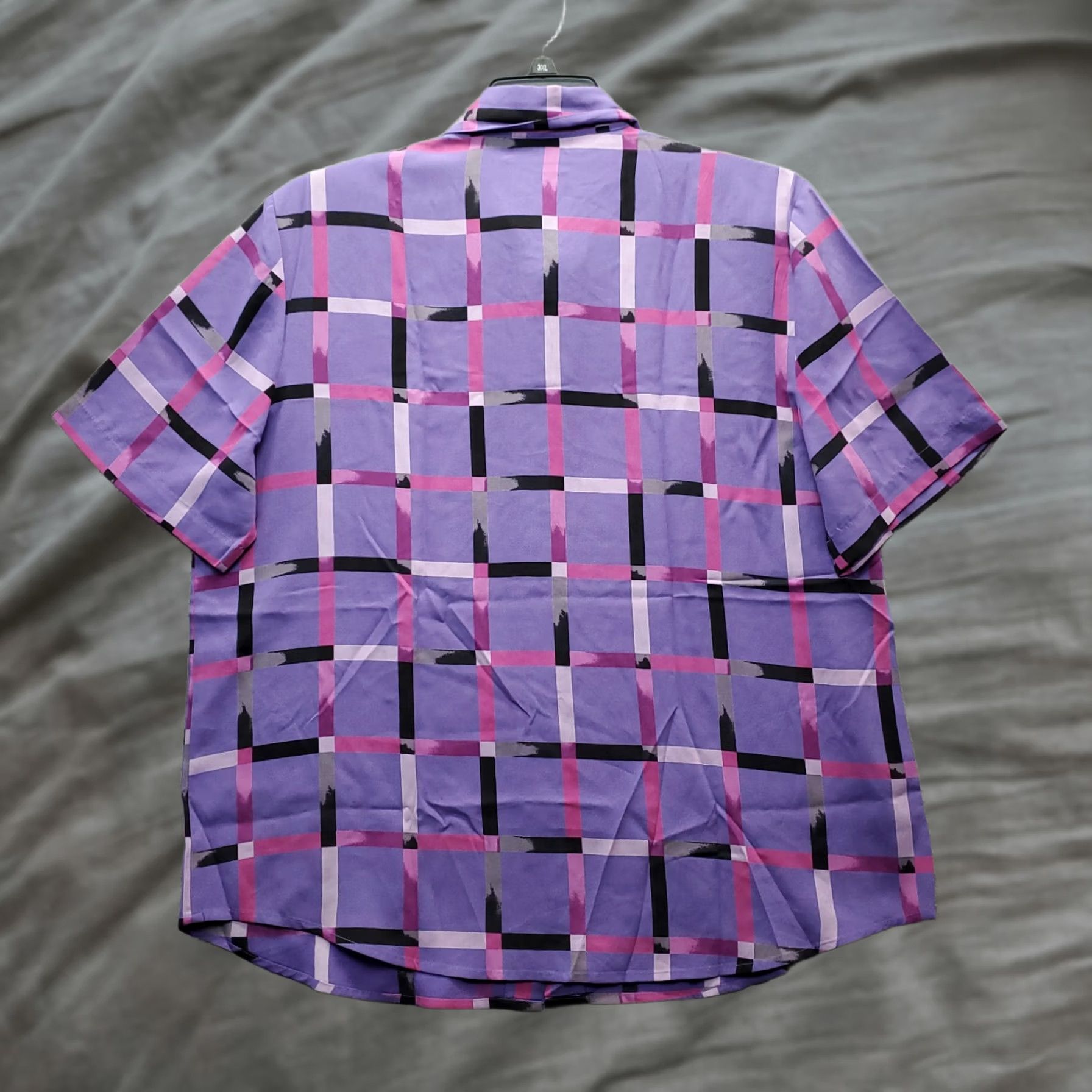 Vintage VINTAGE Kathy che Shirt Women’s 16 Multi Check Pocket Collar Button-Up Short Sleeve Size XXL / US 16-18 / IT 52-54 - 1 Thumbnail