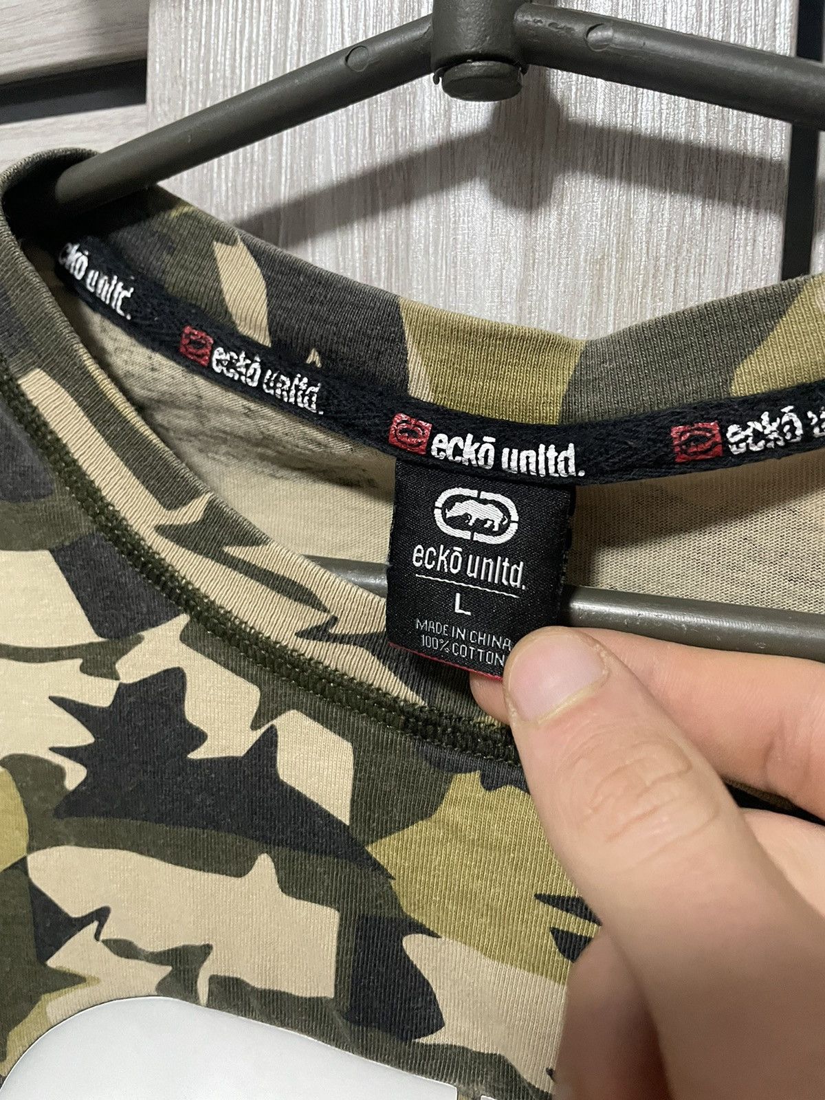 Ecko Unltd. Ecko Unltd. Y2K Camo Rhino Logo Vintage Streetwear Tee L Size US L / EU 52-54 / 3 - 10 Thumbnail