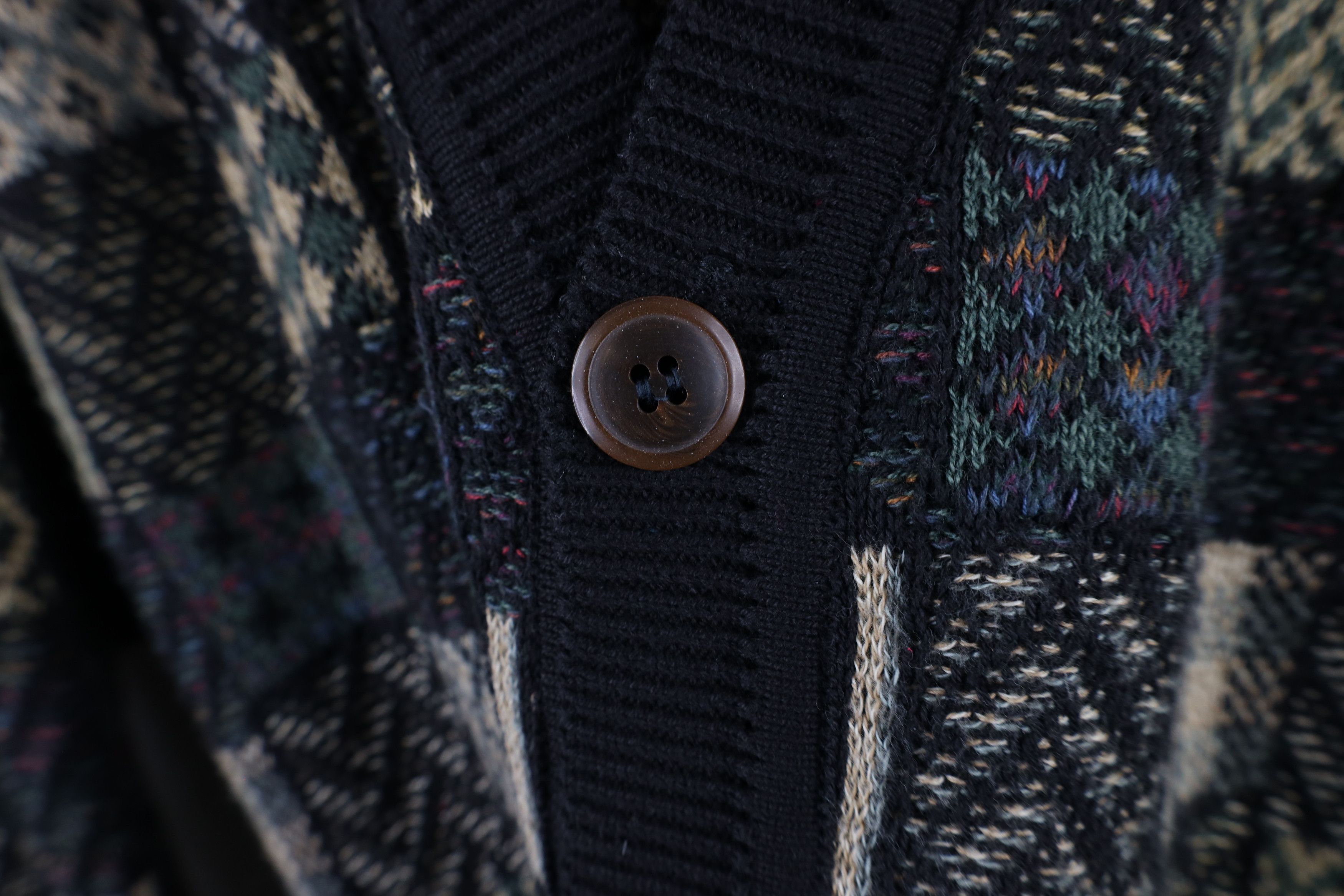 Vintage Vintage 90s Coogi Style Rainbow Knit Cardigan Sweater USA Size US L / EU 52-54 / 3 - 4 Thumbnail