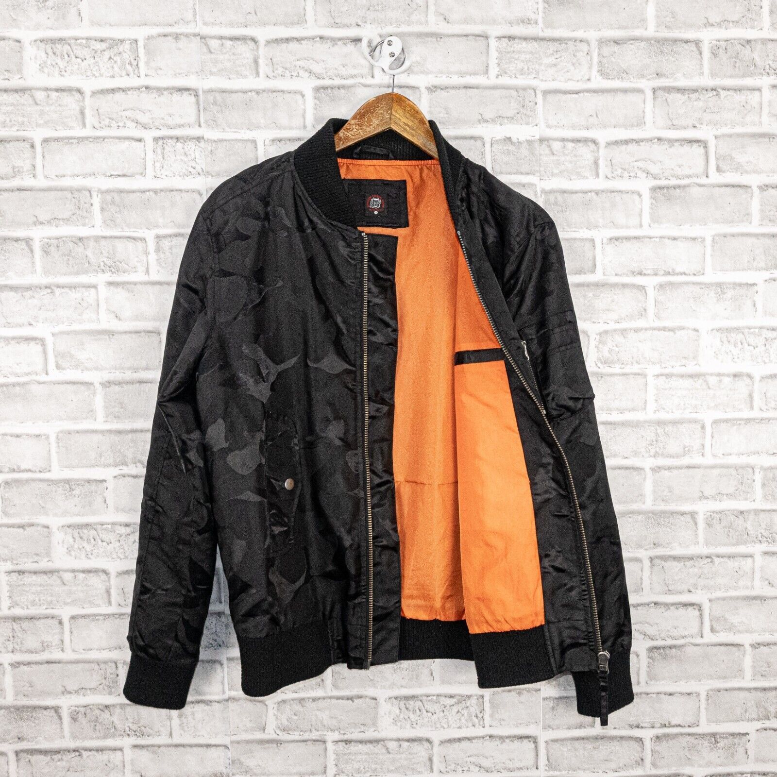 Other Rough Trade Gear Men's Black Camo Bomber Jacket Size Small Size US S / EU 44-46 / 1 - 4 Thumbnail