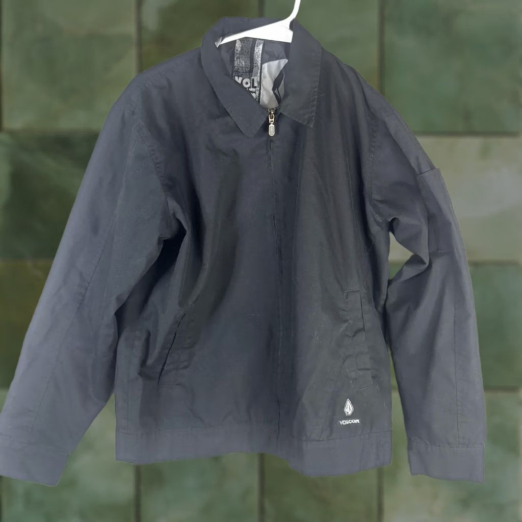 Volcom Volcom Jacket Mens S Black Canvas Windbreaker Full Zip Lined Lightweight Nylon Polyester Outer Shell Casual Spring Slim Fit Size US S / EU 44-46 / 1 - 1 Thumbnail