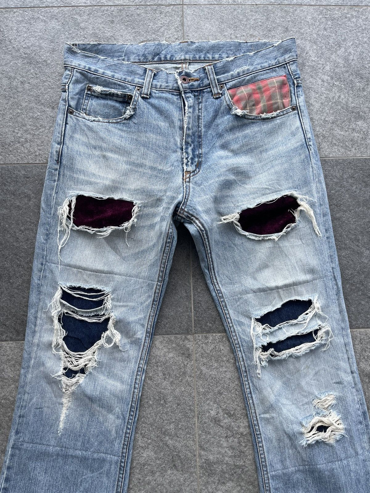 Japanese Brand Vintage Unbrand Distressed Denim Size US 32 / EU 48 - 3 Thumbnail
