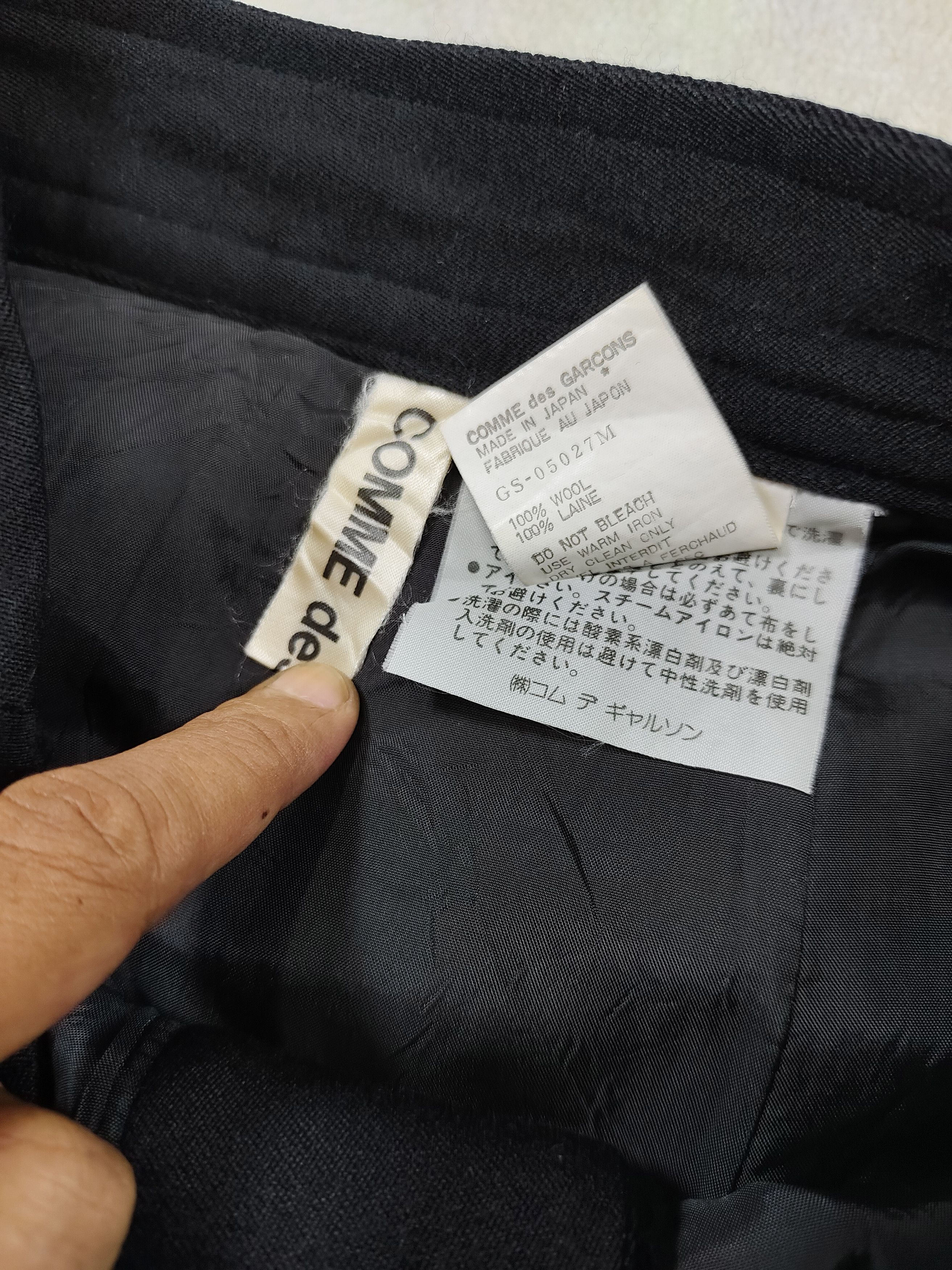 Comme des Garcons AD1988 CDG📕 Archive High Waist Asymmetrical Wrap Skirt Size 28" / US 6 / IT 42 - 4 Thumbnail