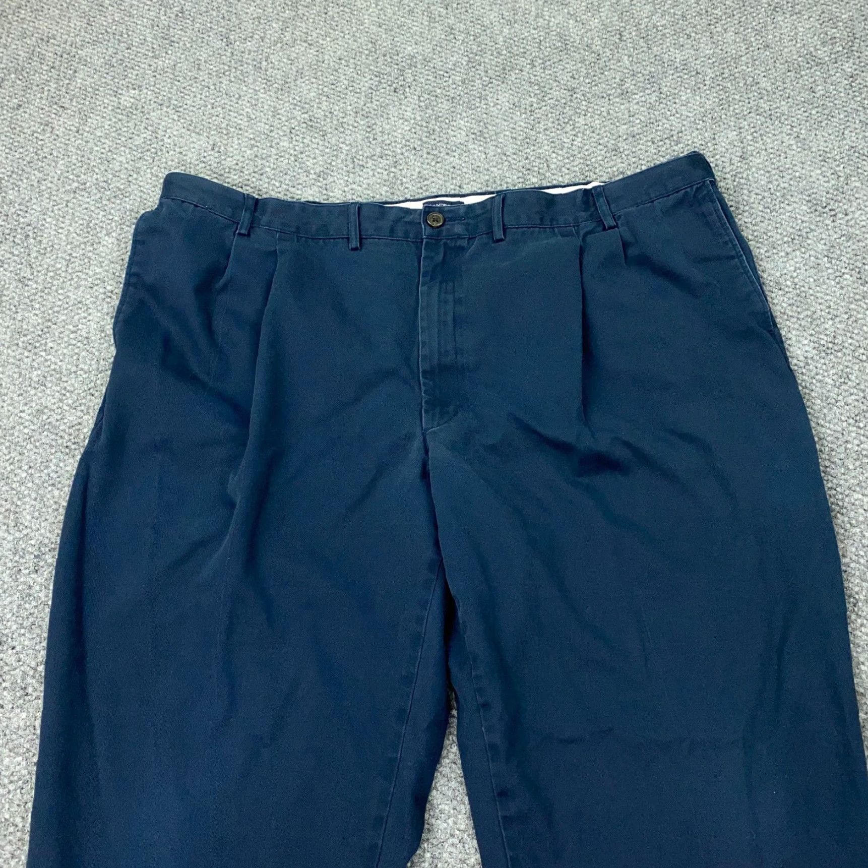 Lands' End VINTAGE Lands' End Men's Pants Size 46 Tall Chino Pleated Stretch Waist Cuffed Hem Casual Size US 30 / EU 46 - 2 Thumbnail