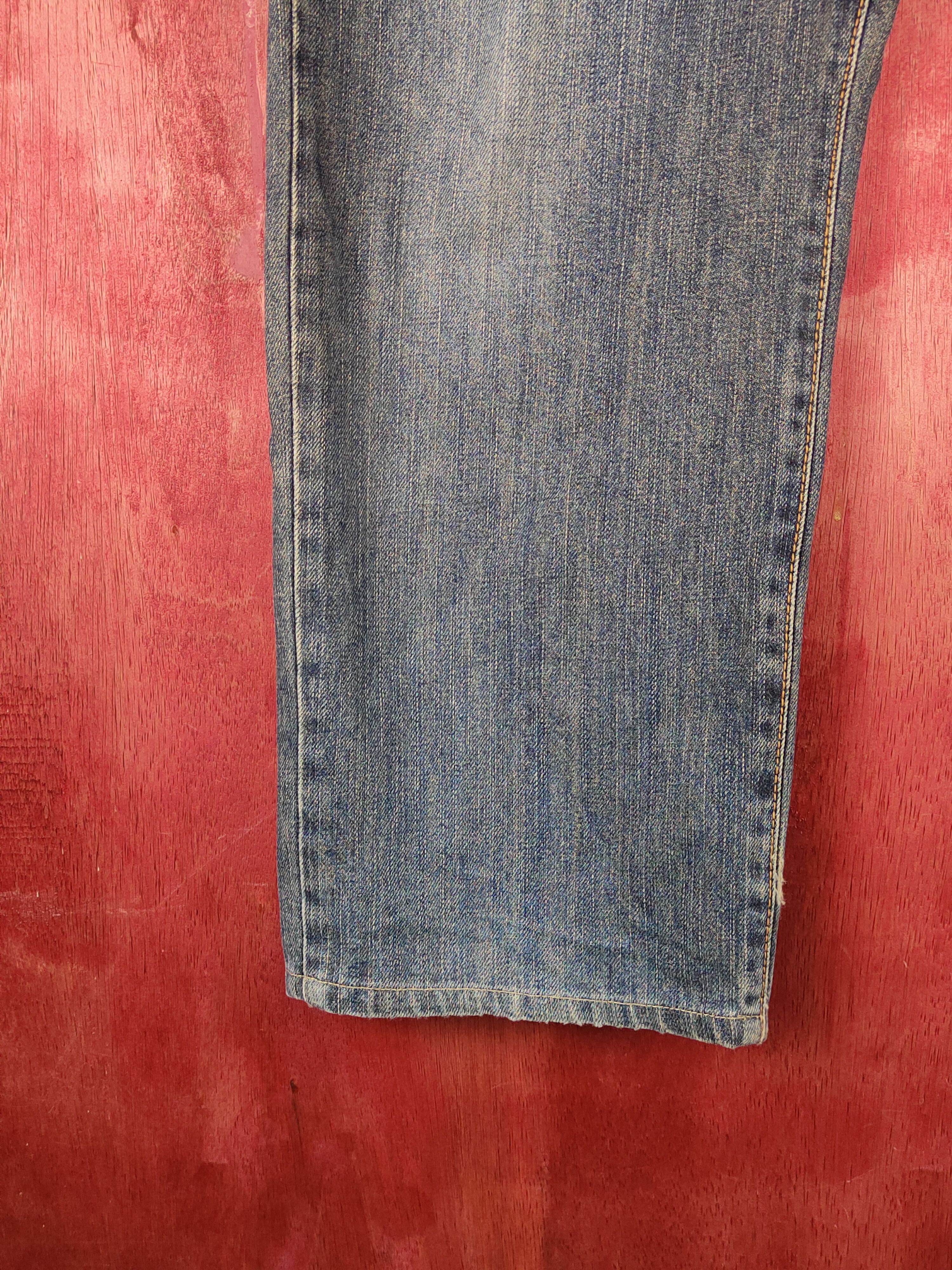Edwin Edwin Dark Blue Faded Distressed Ripped Jeans #S2310 Size US 34 / EU 50 - 5 Thumbnail