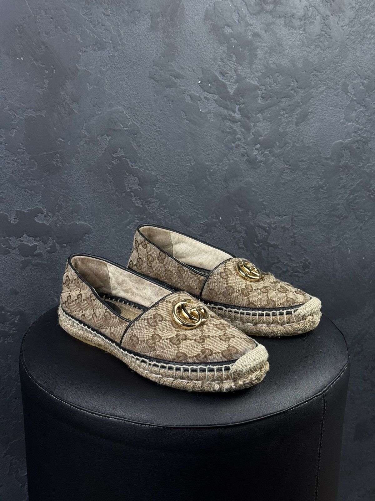 Gucci Gucci GG Supreme Canvas Monogram Espadrille Flats Slip Ons Size US 6 / IT 36 - 4 Thumbnail