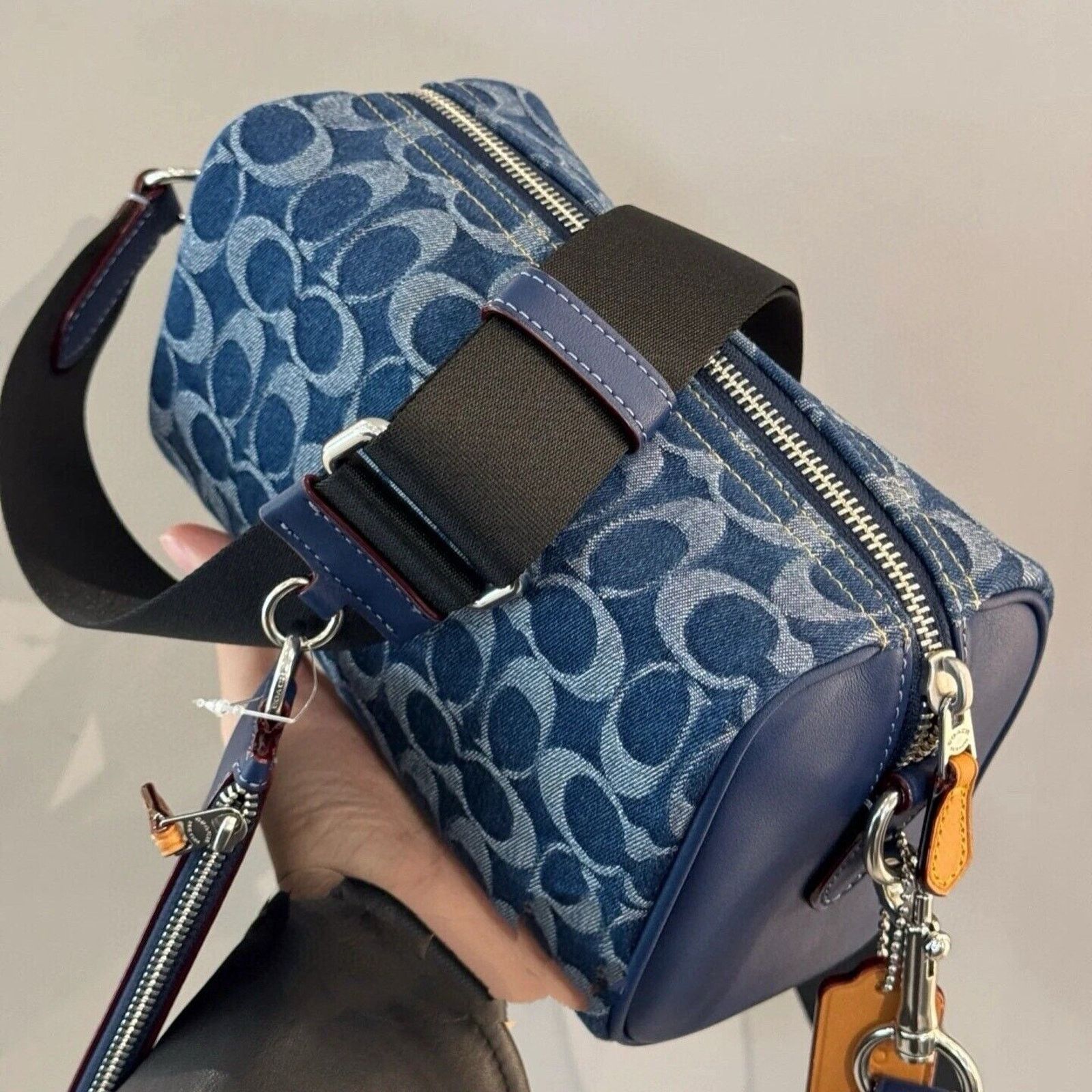 Coach NEW Coach Axel Crossbody In Signature Denim Size ONE SIZE - 4 Thumbnail