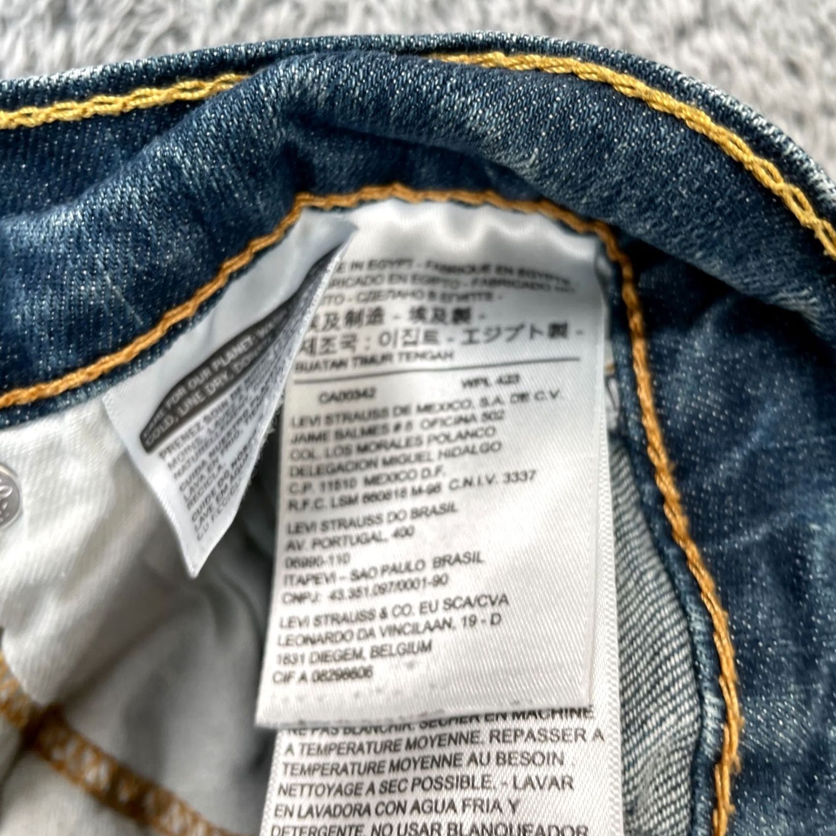 Levi's Levi's 502 Jeans Mens 30x30 Blue Tapered Denim Cotton Stretch Logo 5-Pocket Regular Fit Jeans Mens Blue Denim Logo Tapered 30x30 Size US 30 / EU 46 - 3 Thumbnail