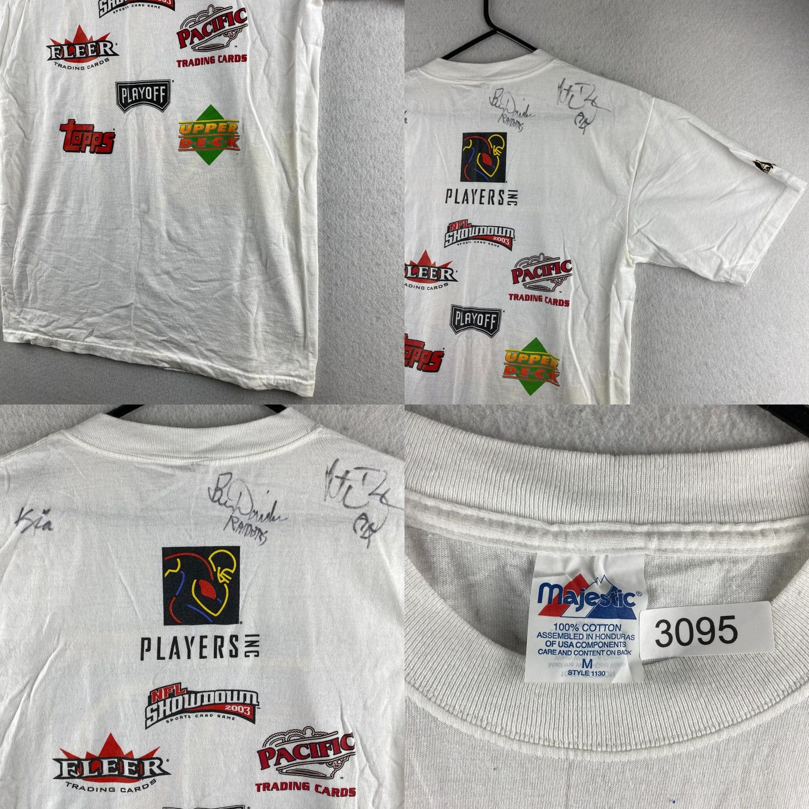 Vintage VINTAGE Majestic Shirt Mens M White Football Graphic Print Signed Player INC Size US M / EU 48-50 / 2 - 10 Thumbnail