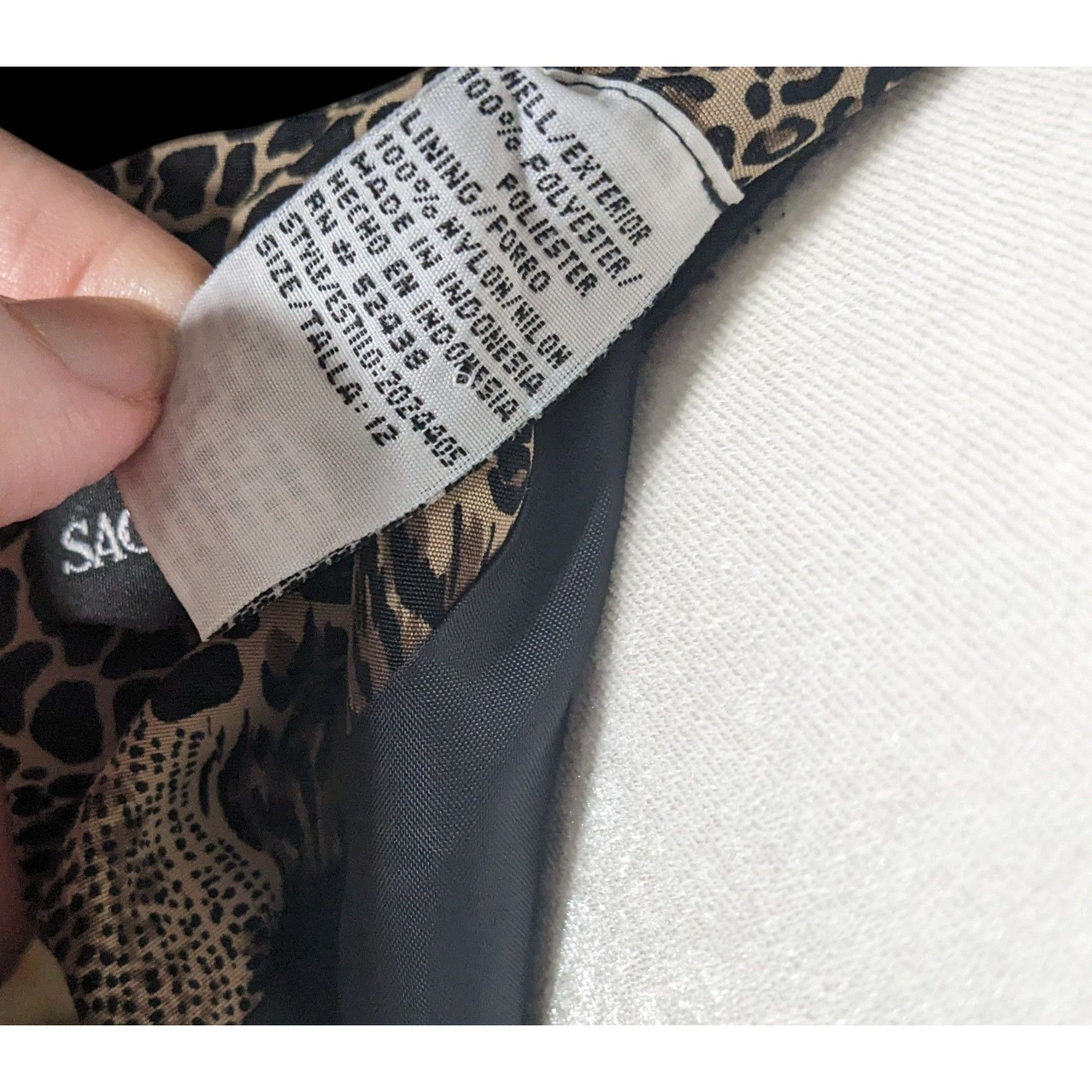 Other Vintage 90s Mixed Animal Print Peplum Sag Harbor Dress Size XL / US 12-14 / IT 48-50 - 5 Thumbnail