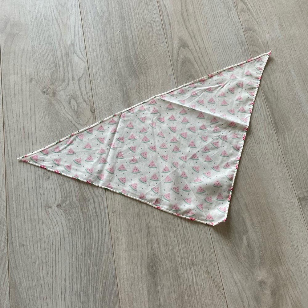 Designer Watermelon Dog Bandana with Matching Scrunchie Size ONE SIZE - 4 Thumbnail
