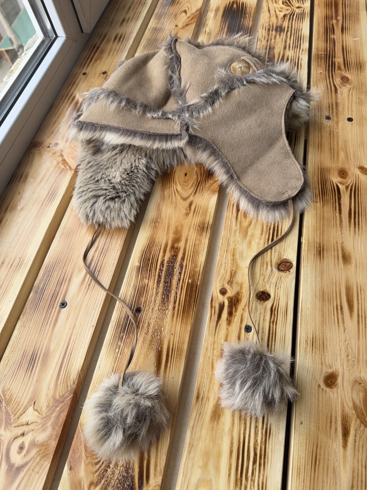 Le Grande Bleu (L.G.B.) Vintage Y2K Fuzzy Fur Ushanka Hat if six was nine LGB Style Size ONE SIZE - 6 Thumbnail