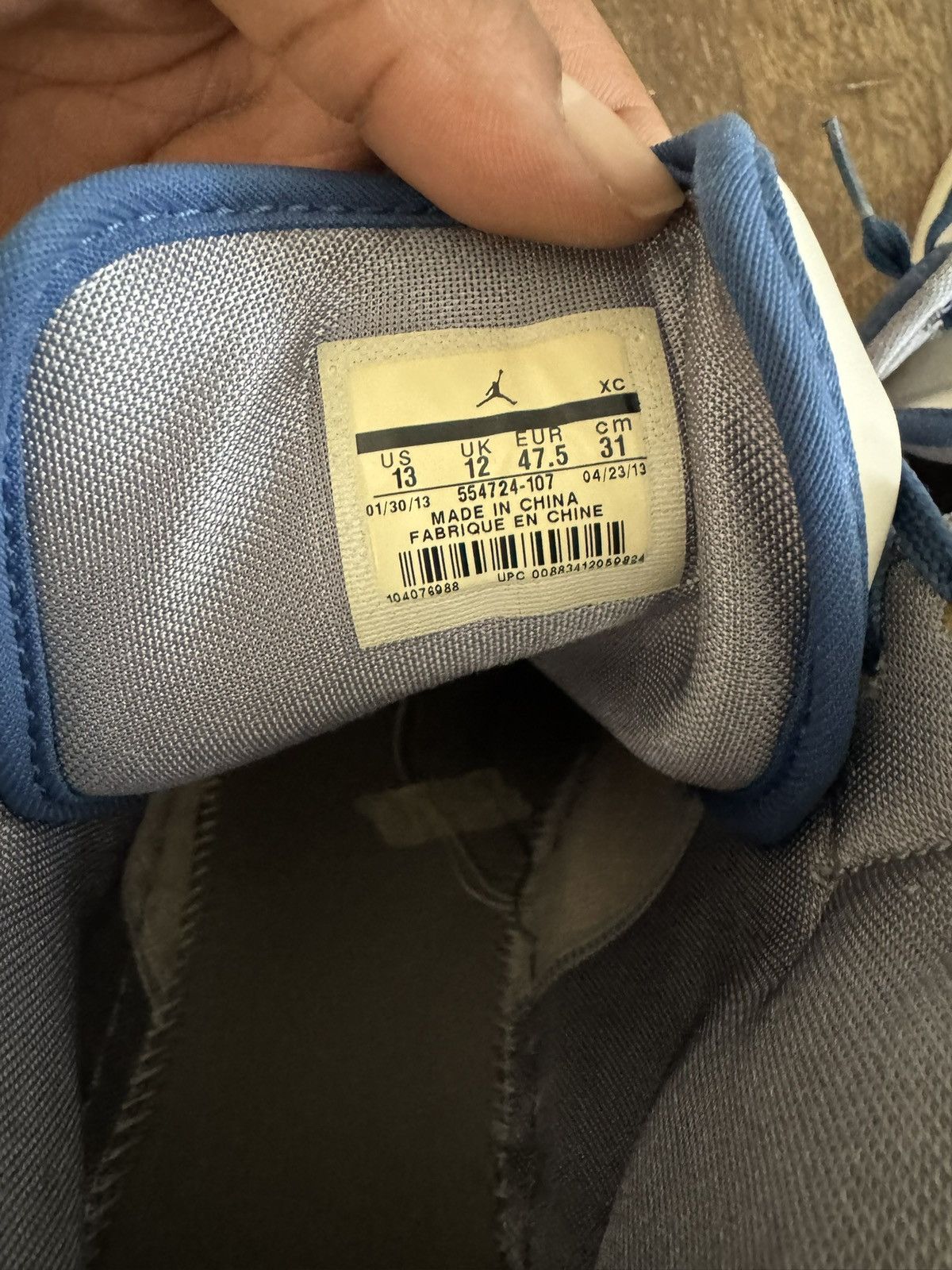 Jordan Brand Jordan 1 Mid True Blue Size US 13 / EU 46 - 6 Thumbnail
