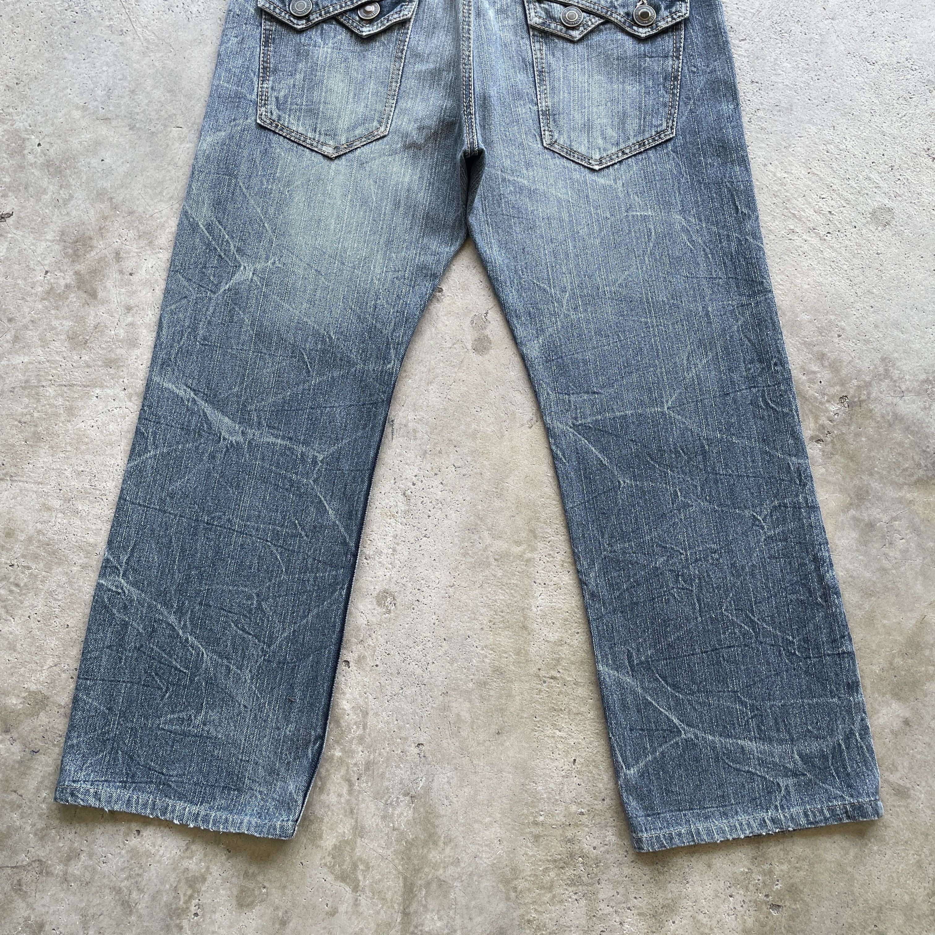 Japanese Brand W36x27 Vintage Japanese Faded Denim Distressed Jeans Pants Size US 36 / EU 52 - 10 Thumbnail