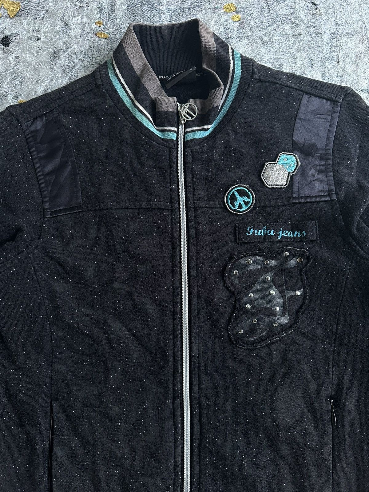 Hysteric Glamour GLITTER STUDDED SKULL FUBU LIGHT JACKET GOTHIC STYLE Size US XS / EU 42 / 0 - 3 Thumbnail
