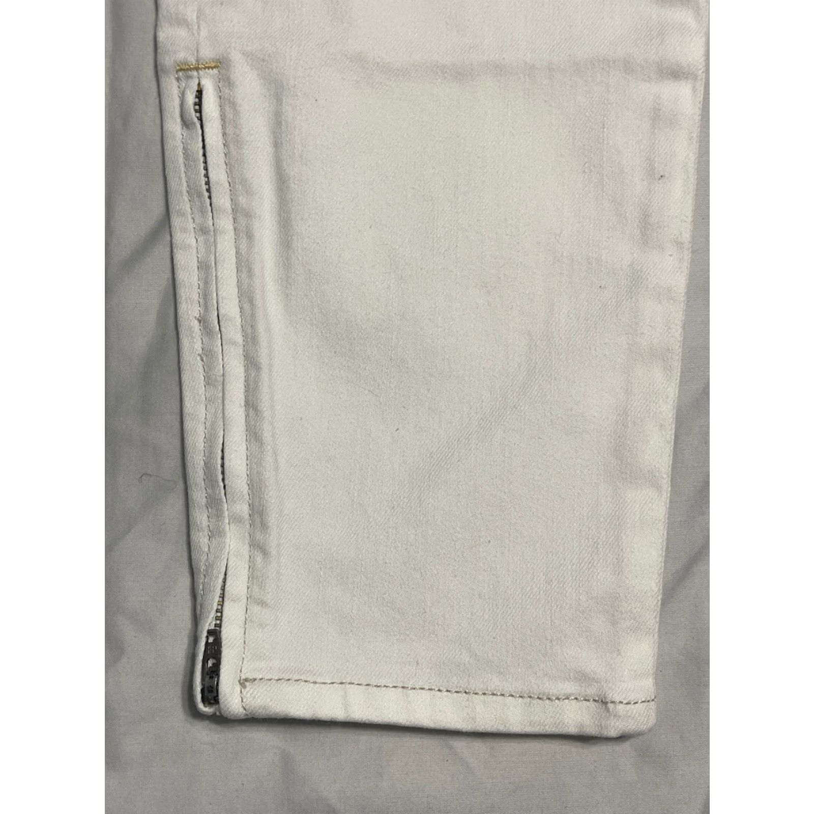 Vintage LL Bean Signature Jeans Women Size 8 White Skinny Ankle Zip Stretch NWT Size 30" / US 8 / IT 44 - 2 Thumbnail