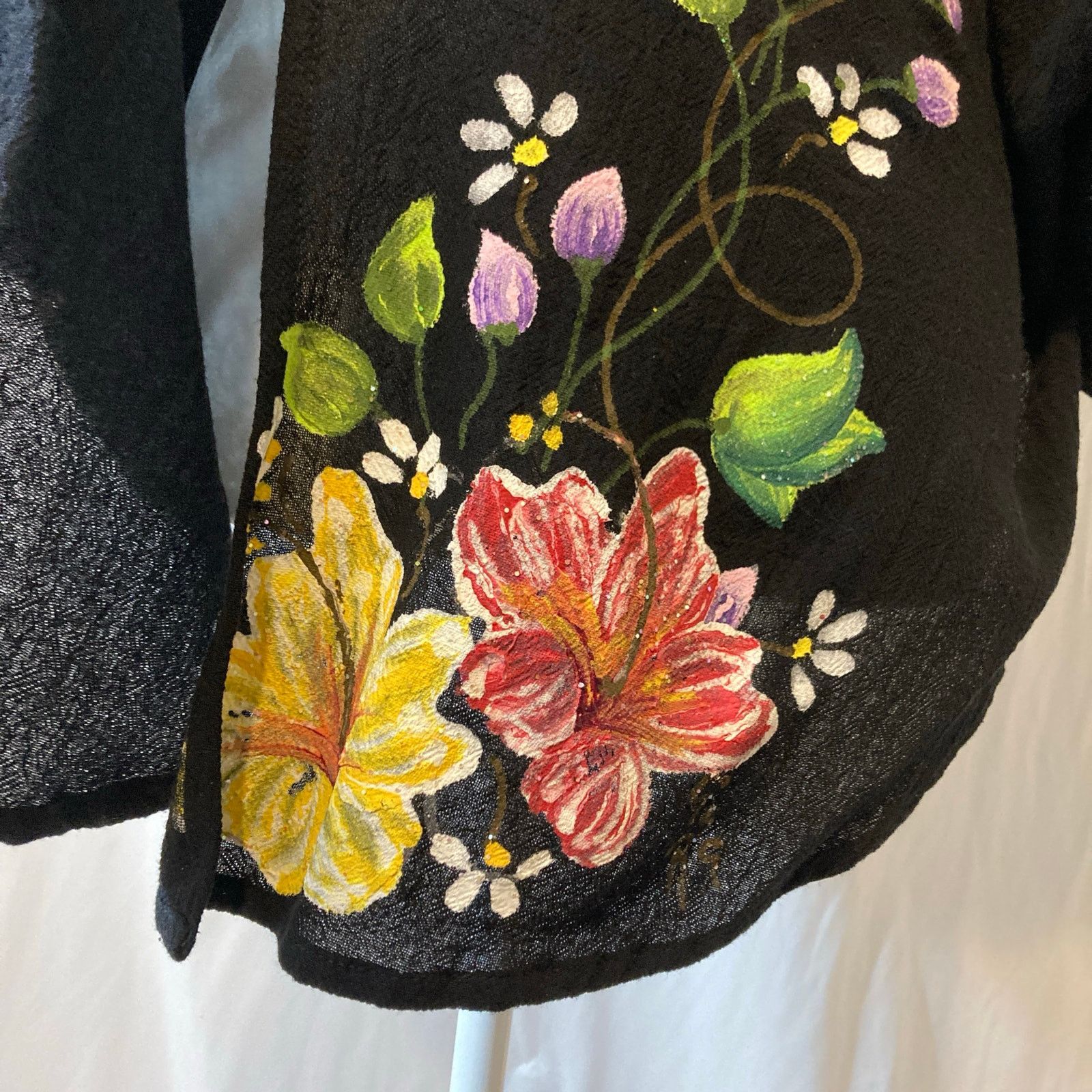 Other Ana Rosa Mexico La Prenda Heche Arte Handpainted Blouse Top Size S / US 4 / IT 40 - 6 Thumbnail