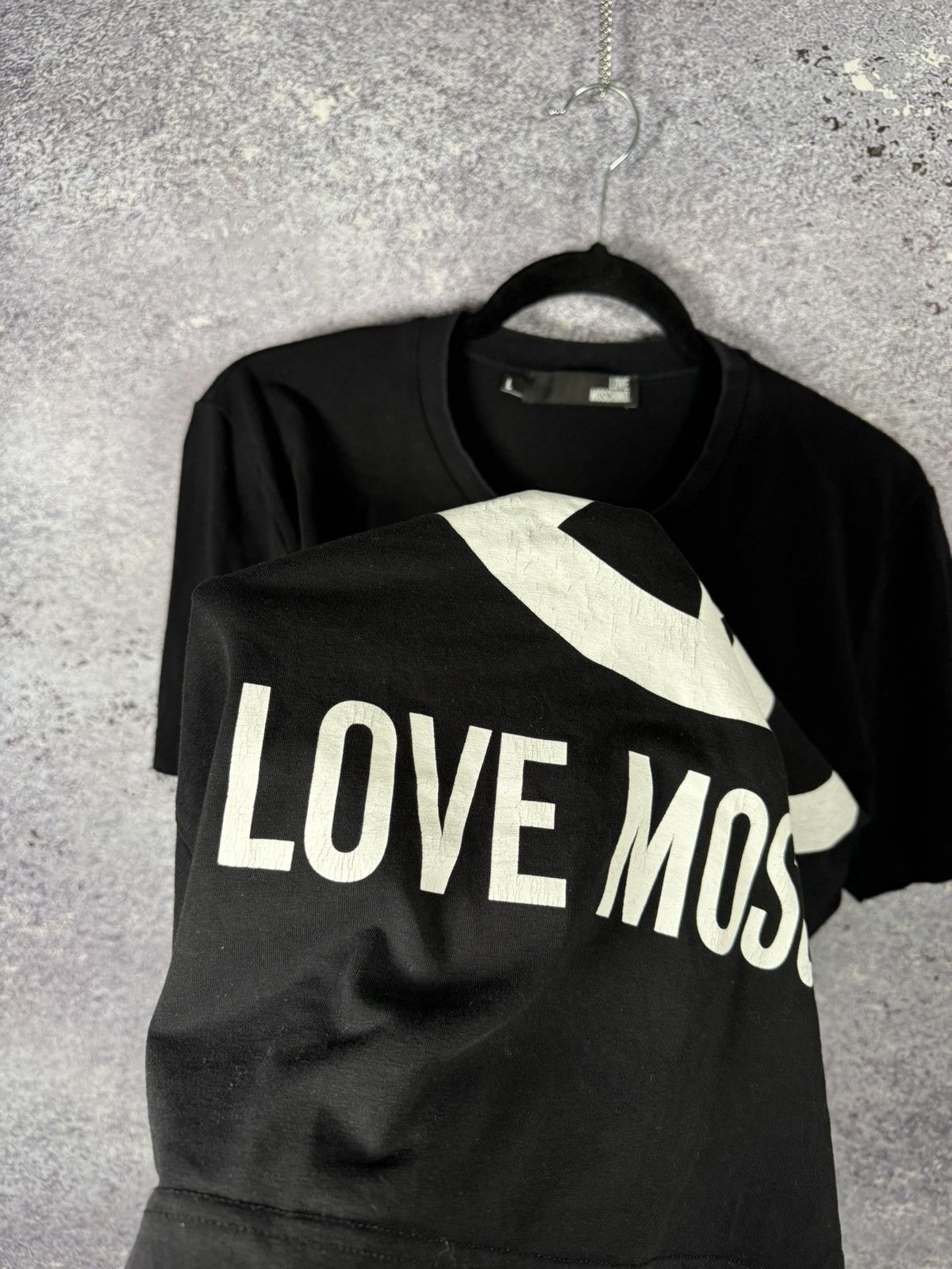 Moschino × Vintage Vintage Love Moschino T-Shirt Men’s Luxury Big Logo Black Size US L / EU 52-54 / 3 - 5 Thumbnail