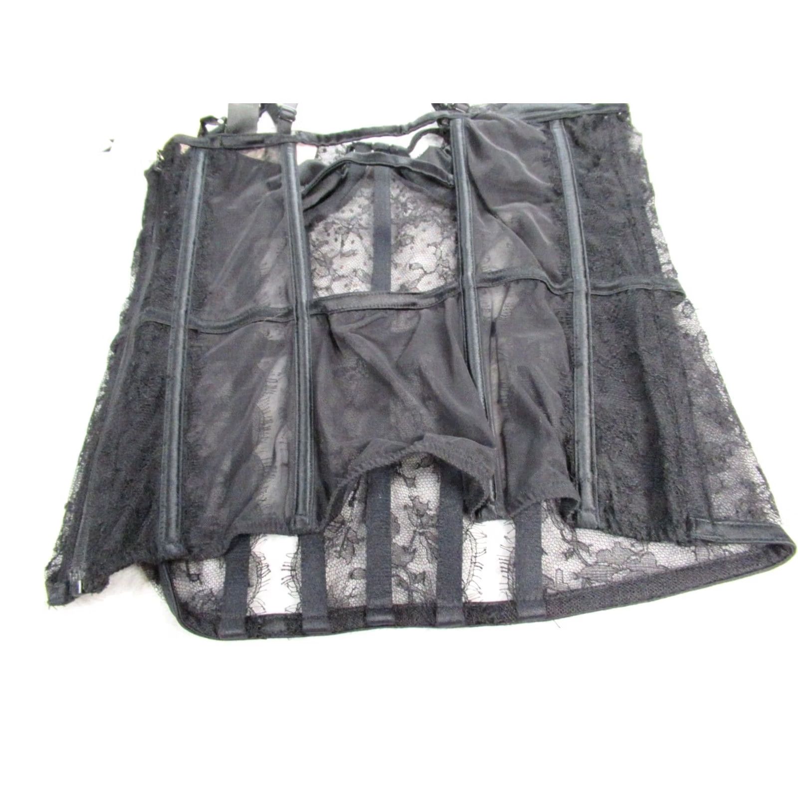 Victoria's Secret Victoria's Secret Corset Top Womens 34C Black Embellished Underwired NWT Rhinestone Lace Adjustable Straps Size XXS / US 00 / IT 34 - 7 Thumbnail