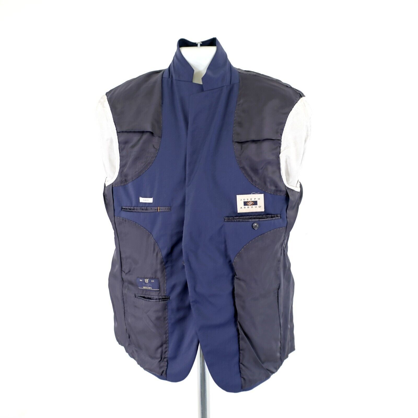 Joseph Abboud Joseph Abboud Marzotto 120s Wool Twill Blue 38S / Slim 40S B Size 38S - 12 Thumbnail