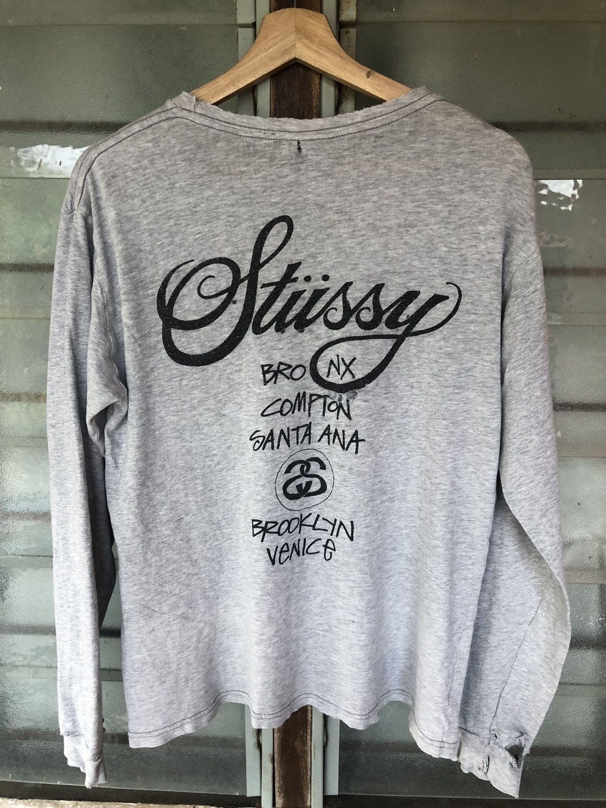 Stussy Vintage Thrashed Stussy Tour Long Sleeve Tee Size US M / EU 48-50 / 2 - 10 Thumbnail