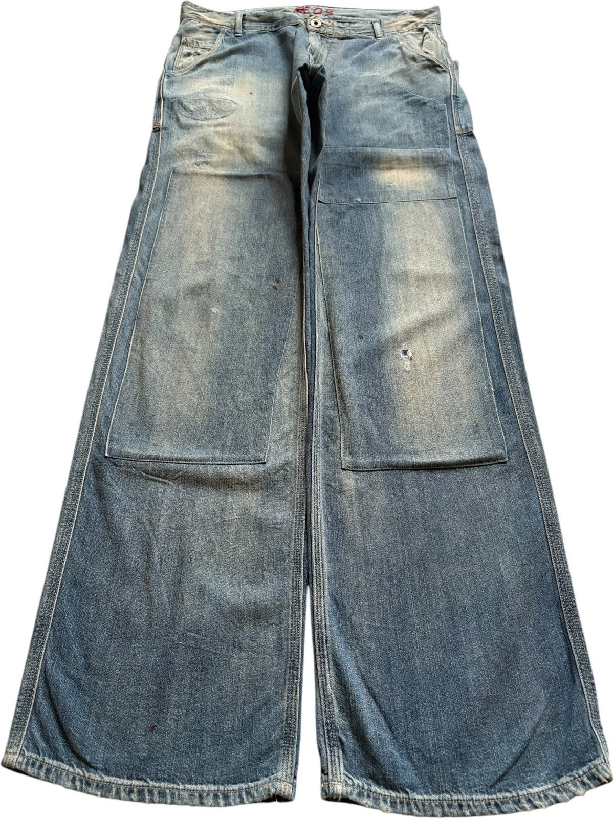 Japanese Brand Vintage Japanese Brand Patches Faded Wash Baggy Jeans Size US 30 / EU 46 - 1 Thumbnail