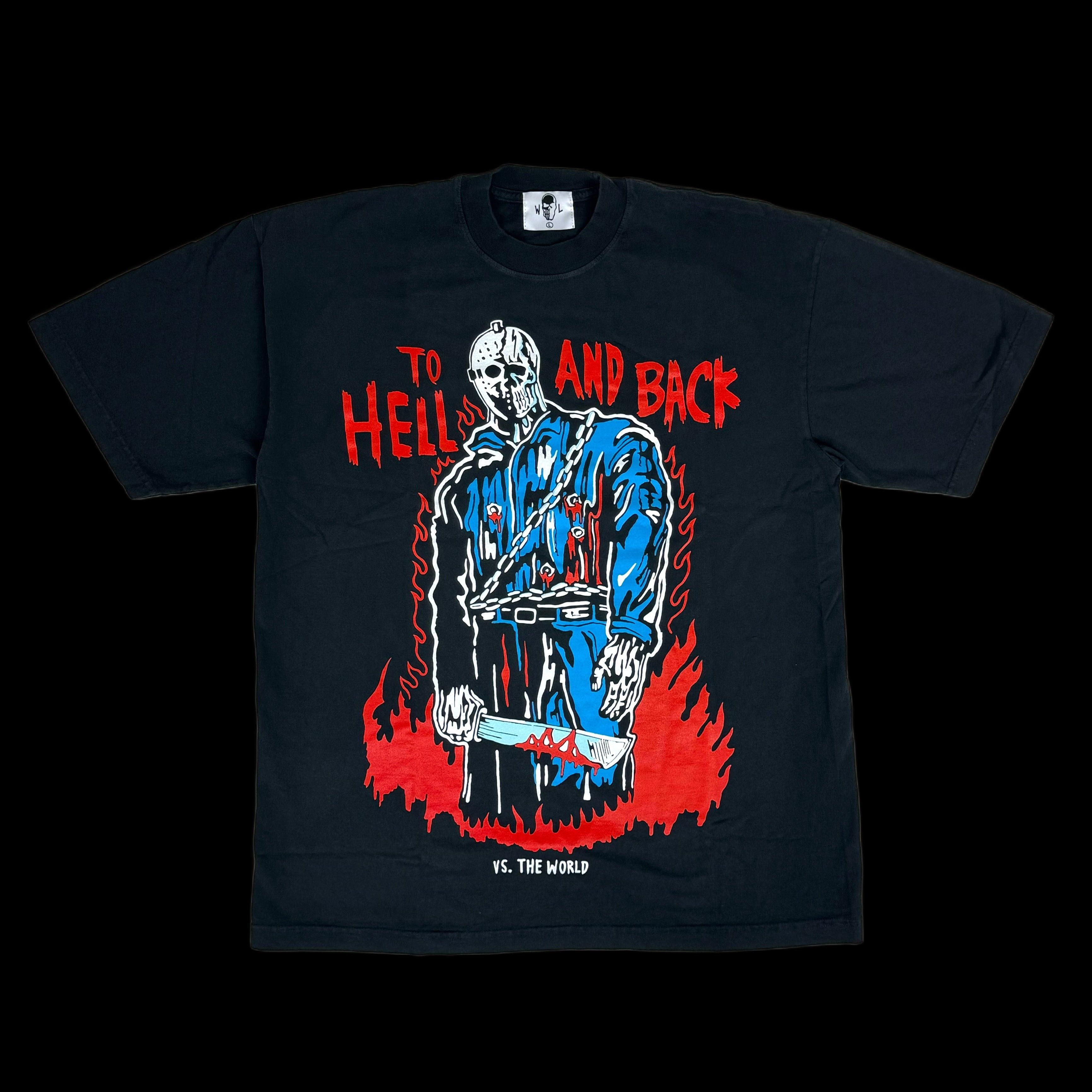 image of Warren Lotas To Hell And Back Tee Black Red Jason, Men's (Size Large)