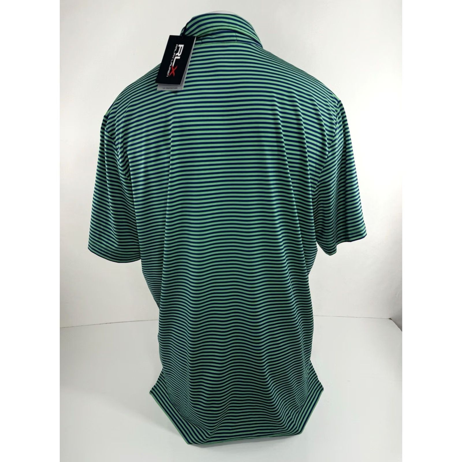 Ralph Lauren Ralph Lauren Polo Golf Shirt Striped UV / Wicking L - RLX RALPH LAUREN - NEW with TAGS - Men’s Polo Shirt Blue / Green Size US L / EU 52-54 / 3 - 3 Thumbnail