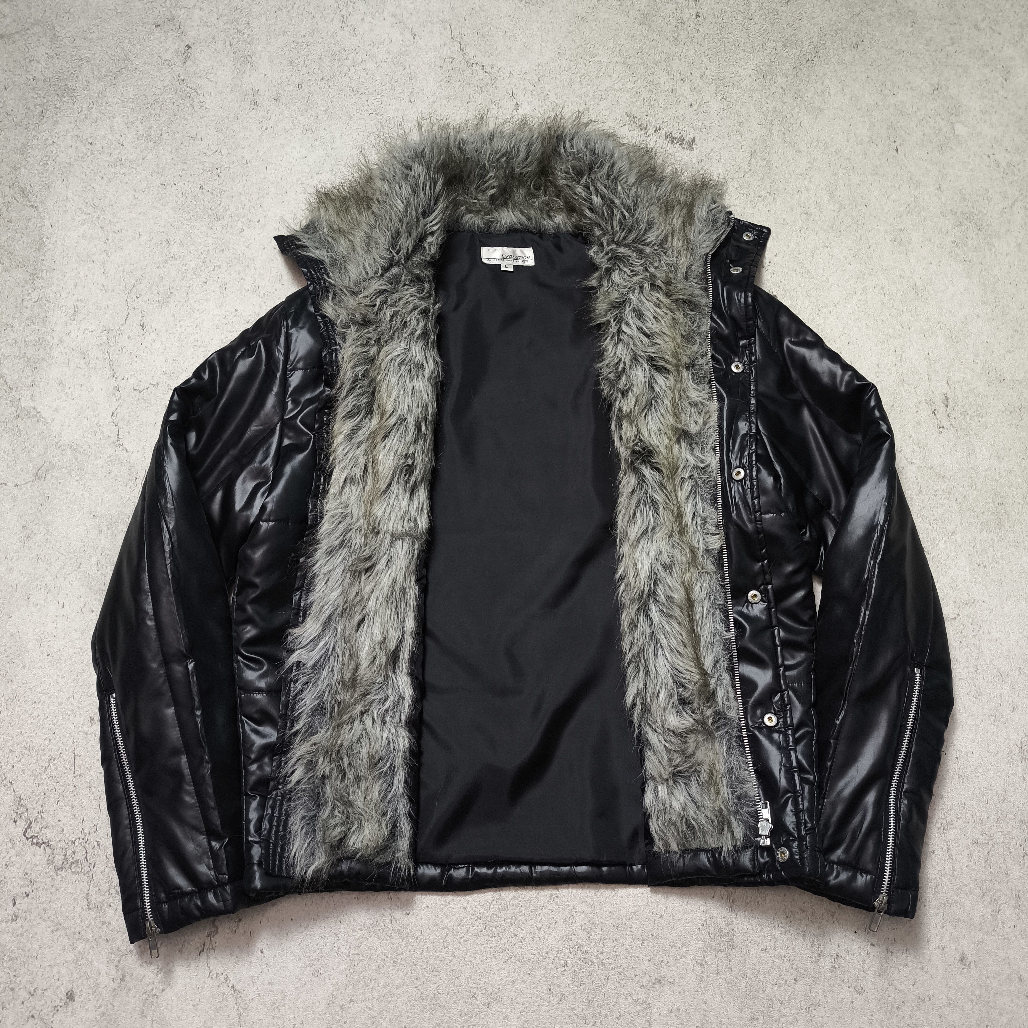 If Six Was Nine Japanese Brand Evolution Fur Collar Jacket Vkei Style Size US L / EU 52-54 / 3 - 6 Thumbnail