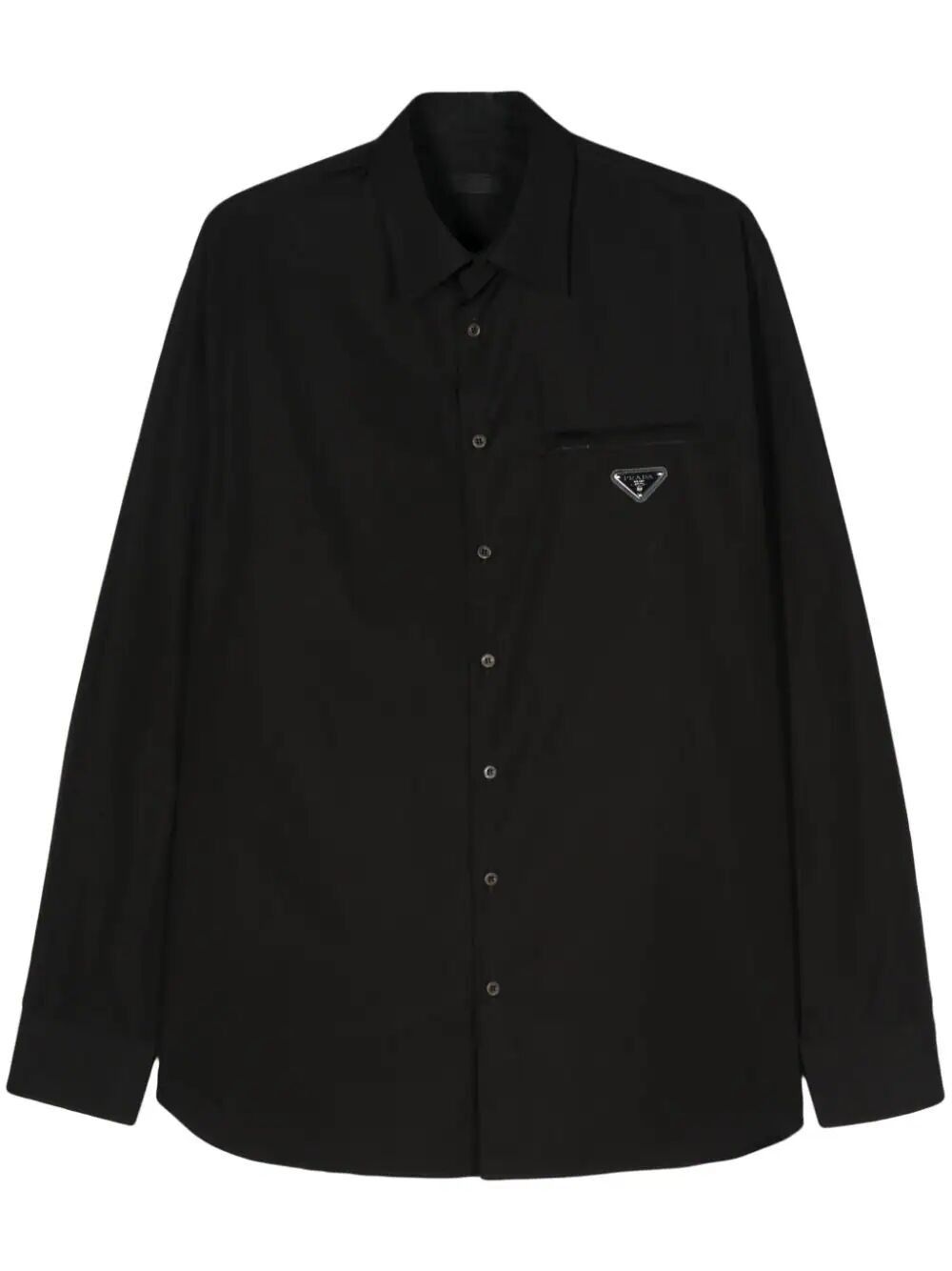 image of Prada Logo Shirt Size M in Black, Men's