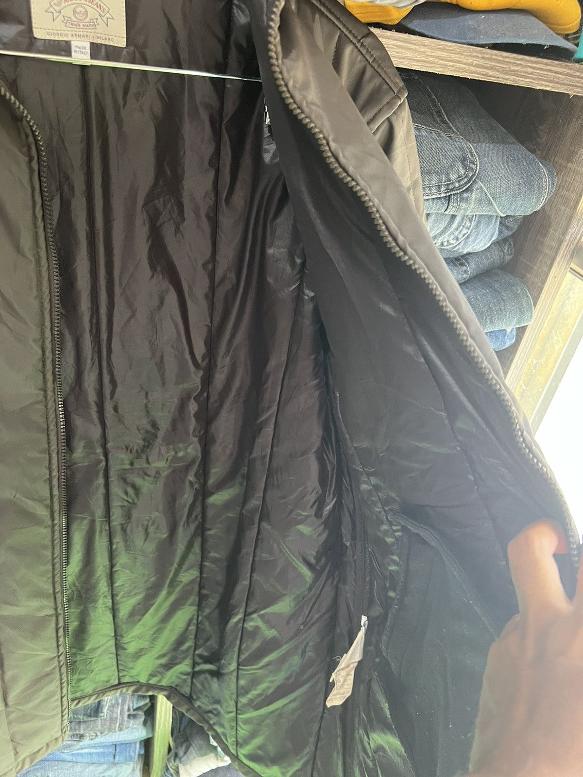 Armani 🔥Vintage Armani Jeans Made in Italy Wax Jacket Size US M / EU 48-50 / 2 - 11 Thumbnail